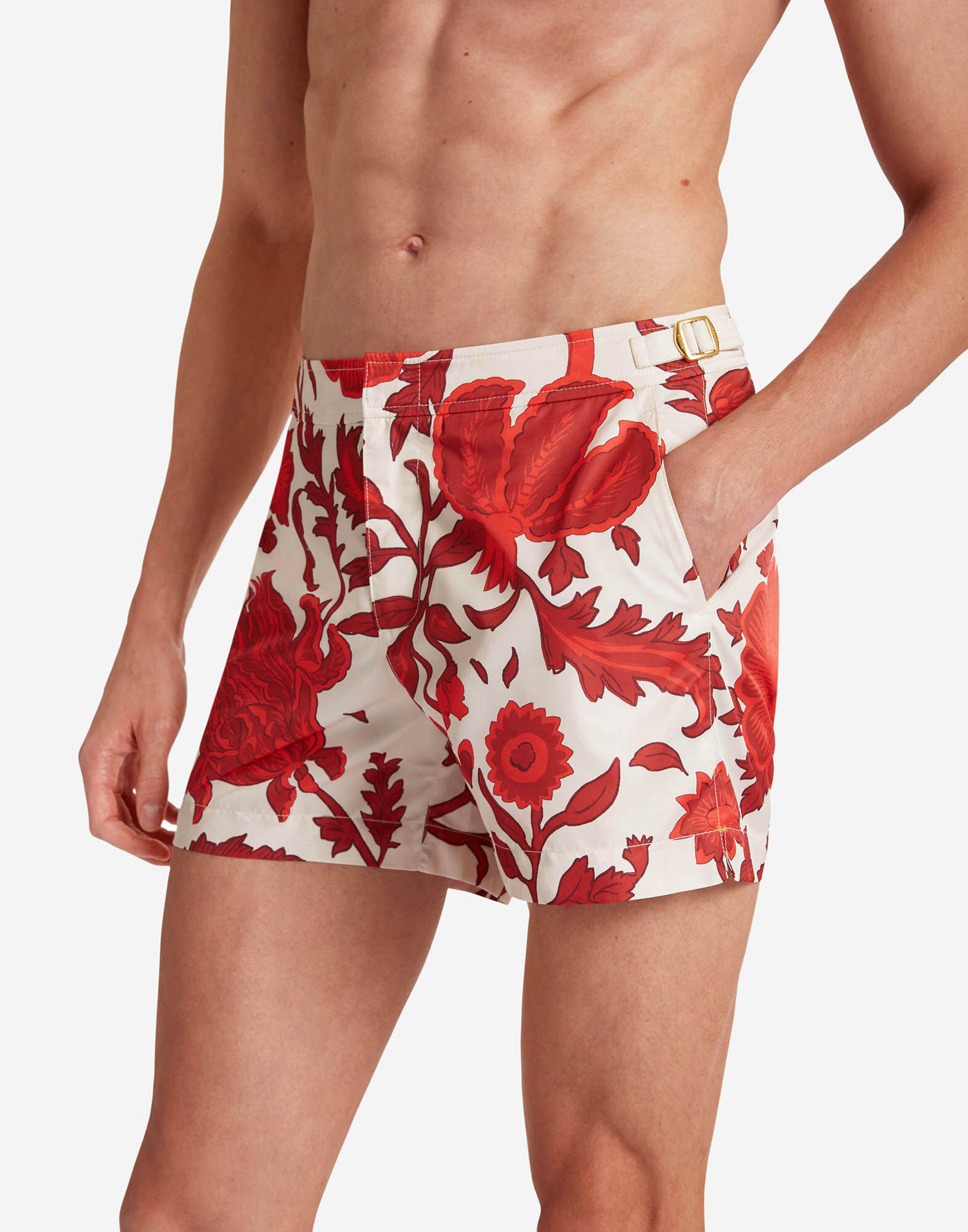 La DoubleJ Setter Swim Shorts Dragonflower Red SWI0089POL010DRE01RE01