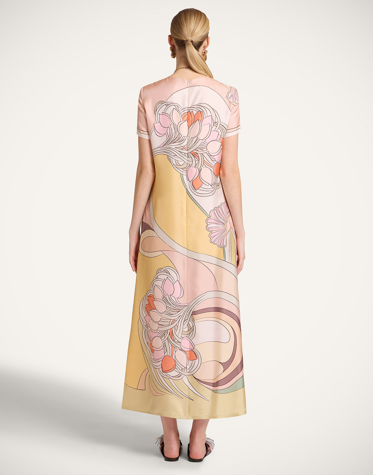 La DoubleJ Swing Dress Tulip Plac&eacute;e Pale Pink DRE0128SIL026TUL07PI02