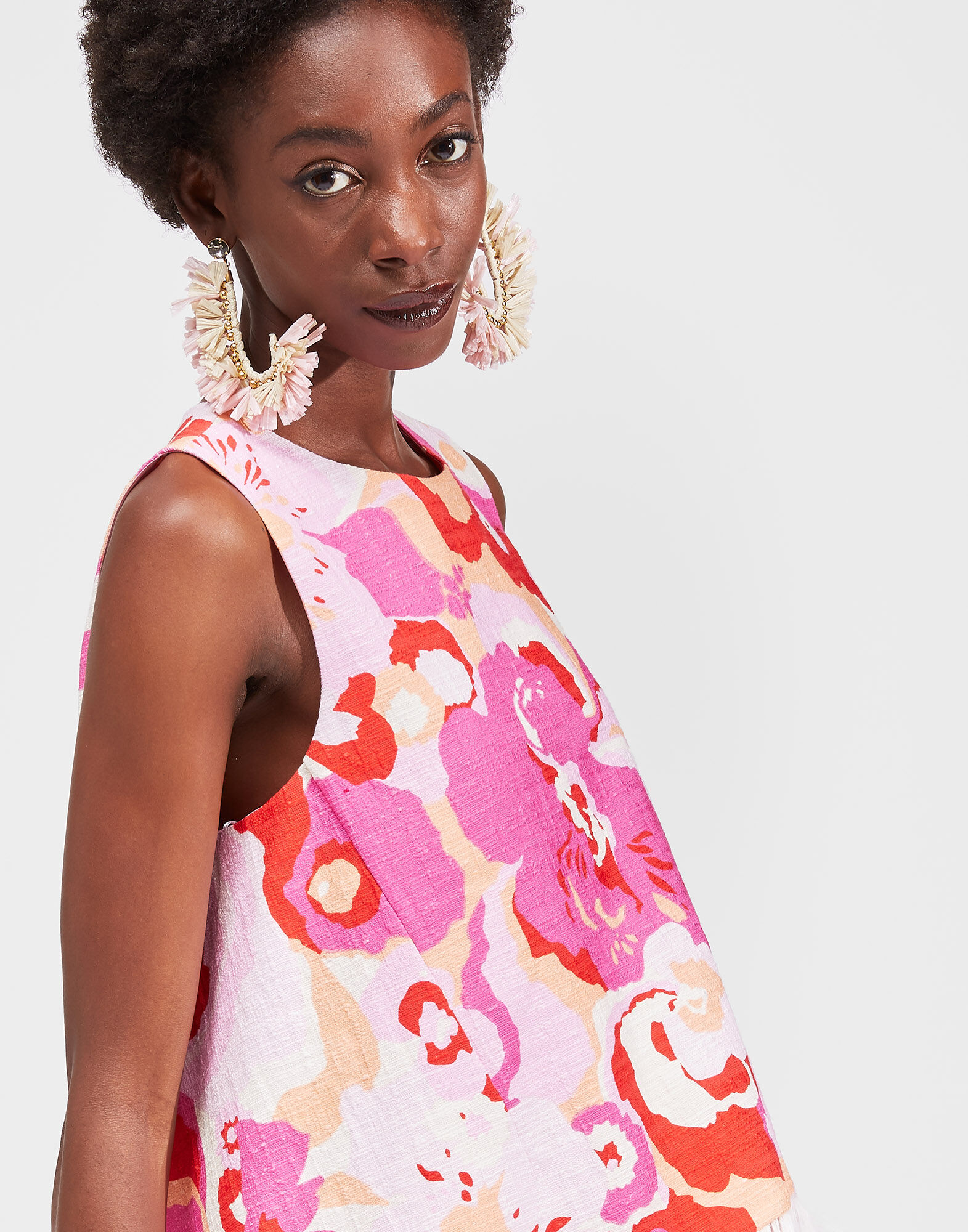 LaDoubleJ La Scala Top (With Feathers) Peonia Rosa TOP0013COT005PEO0002