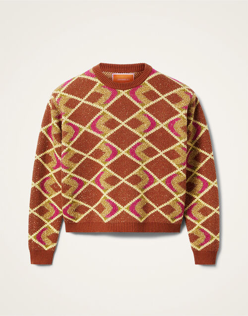 La DoubleJ Half-Light Crewneck Half-Light Brown PUL0240KNI132VA306BR02