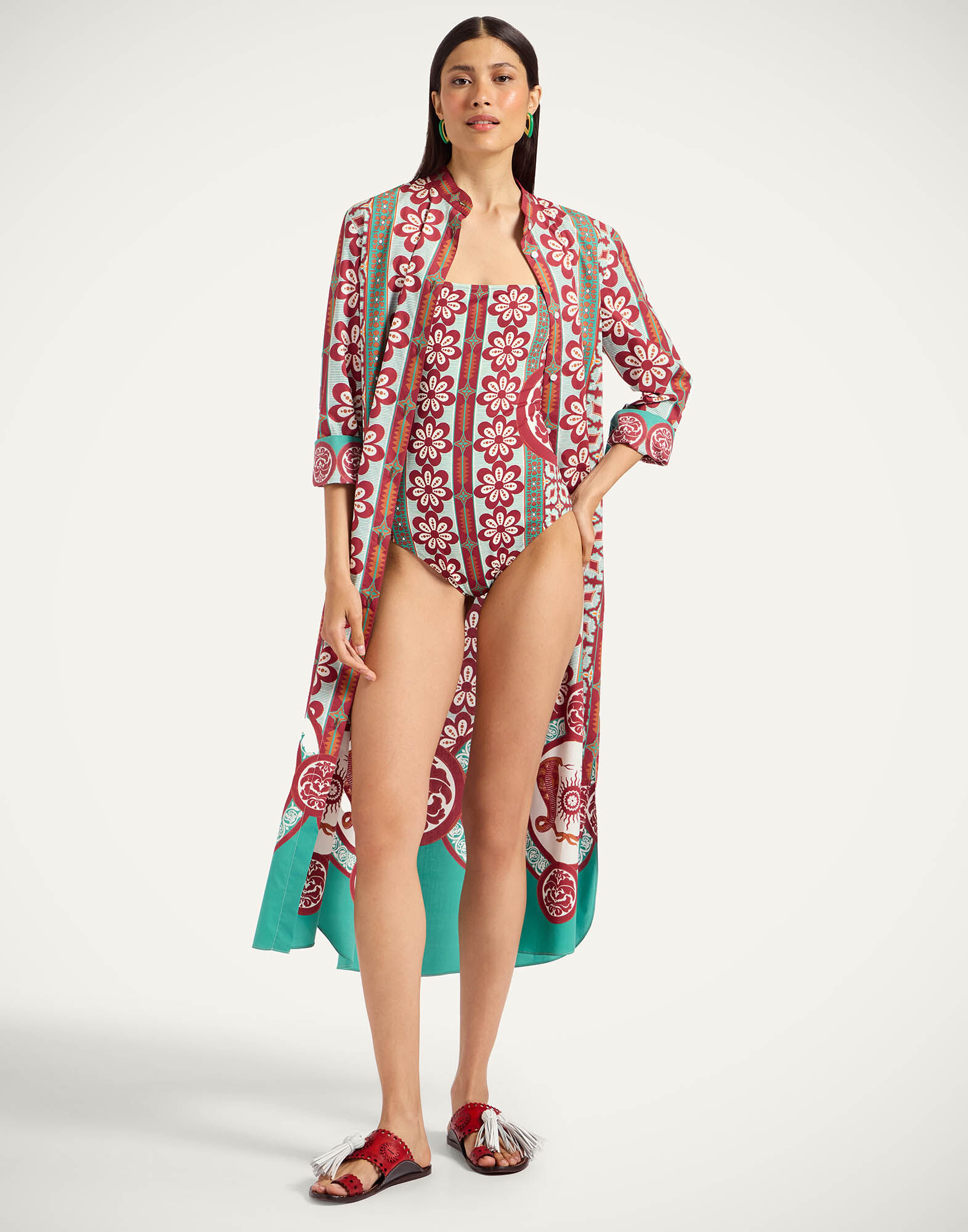 La DoubleJ Elle Swimsuit Pagoda Plac&eacute;e Rust SWI0055LYC006PAG01OR04