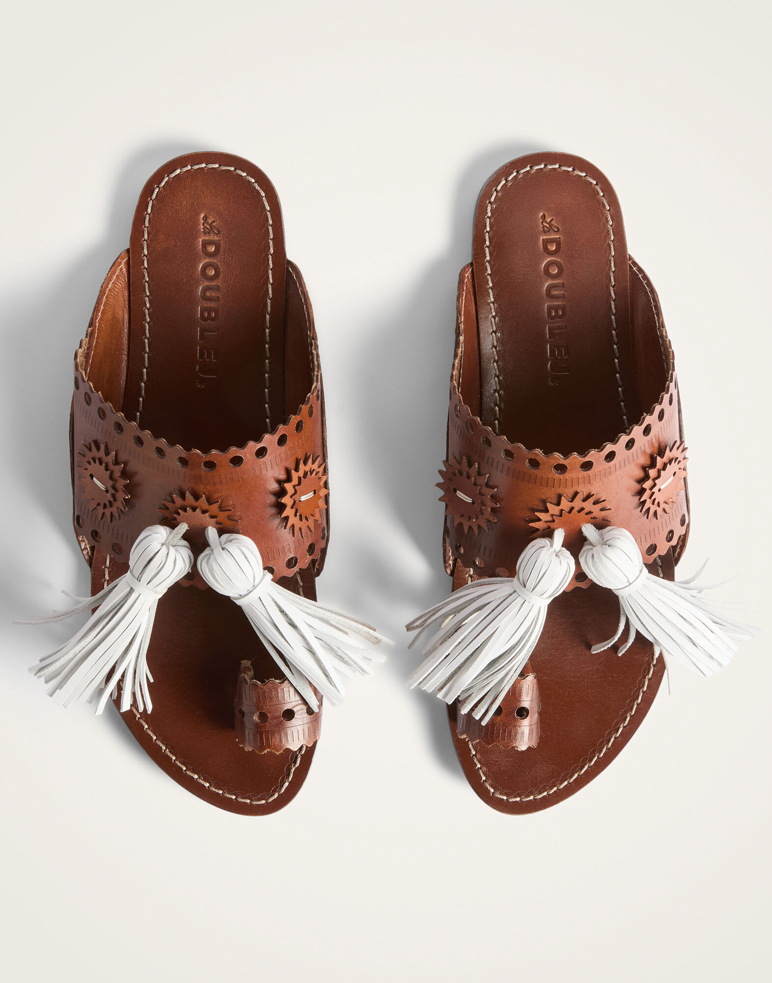 La DoubleJ Sandy Slides Solid Brown SHO0110LEA014SOLIDBR17