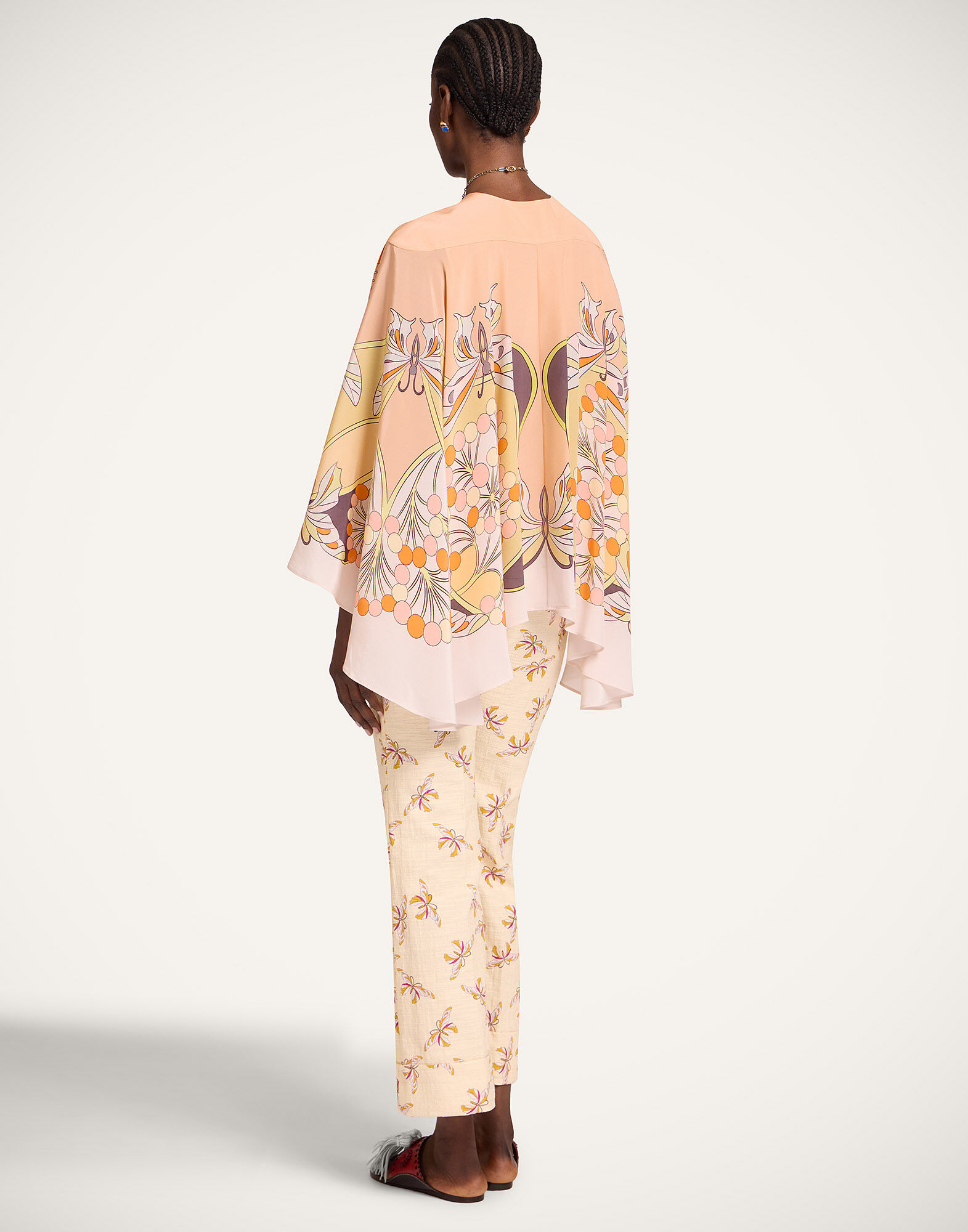 La DoubleJ Hendrix Pants Farfalla Buttercream TRO0014COT005FAR08WH09