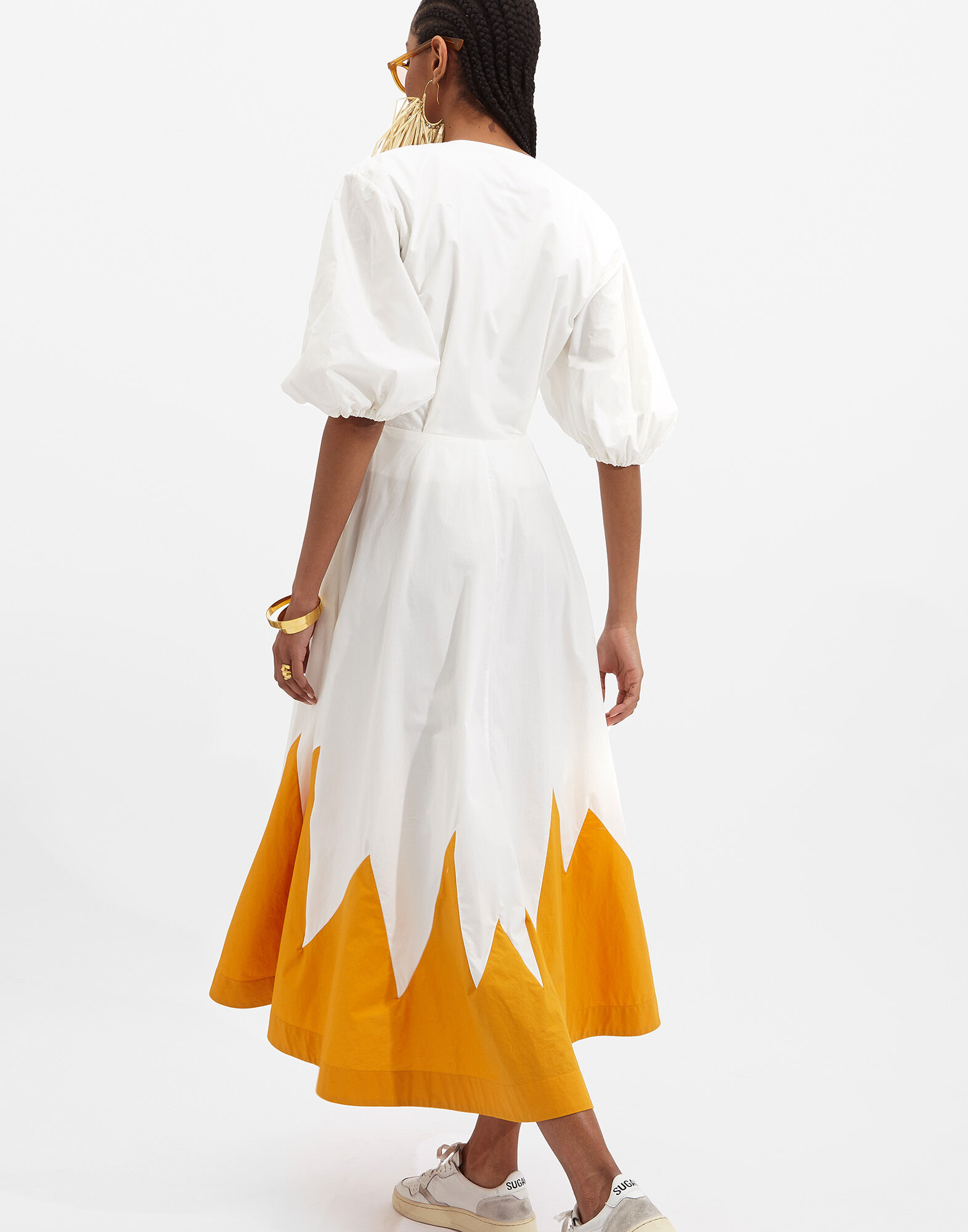 La DoubleJ Peek-A-Boo Dress Solid White Smoke DRE0318COT001AVO0004