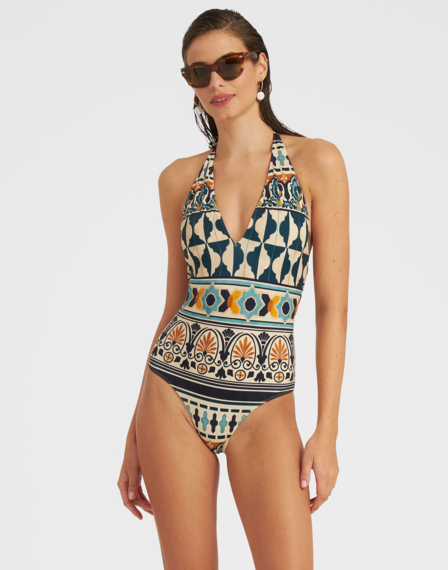 La DoubleJ Sexy Swimsuit Casareale Small Plac&egrave;e Cream SWI0036LYC001REA02WH03