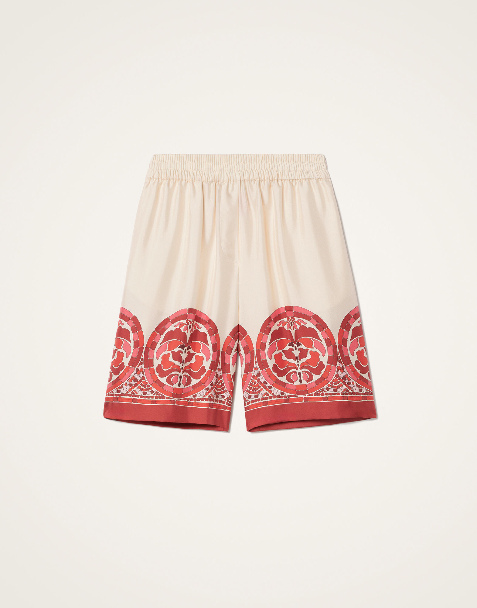 La DoubleJ Palazzo Shorts Cobra Plac&eacute;e Red TRO0163SIL006COB01RE01