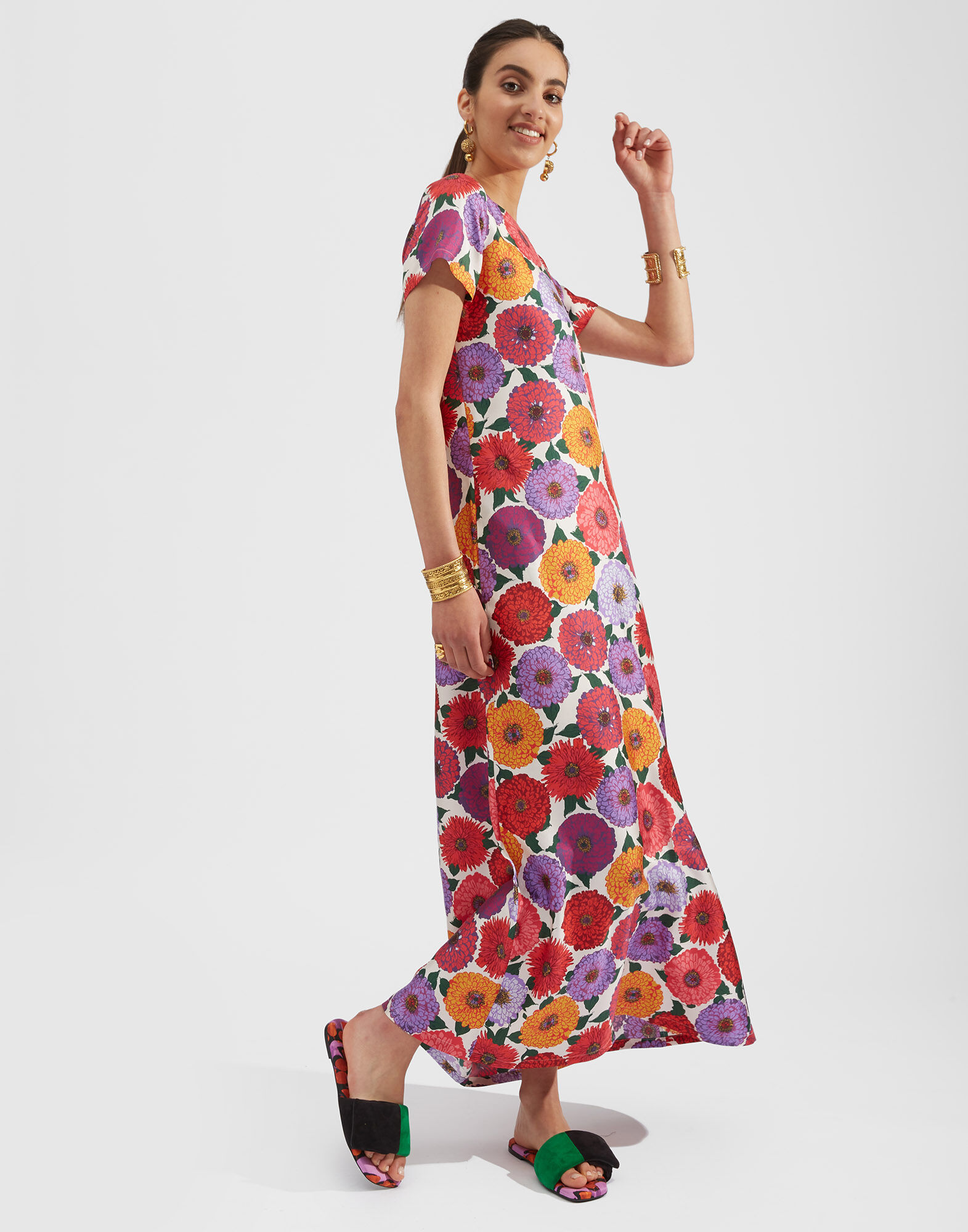 La DoubleJ Swing Dress Zinnie DRE0001SIL001ZIN0001