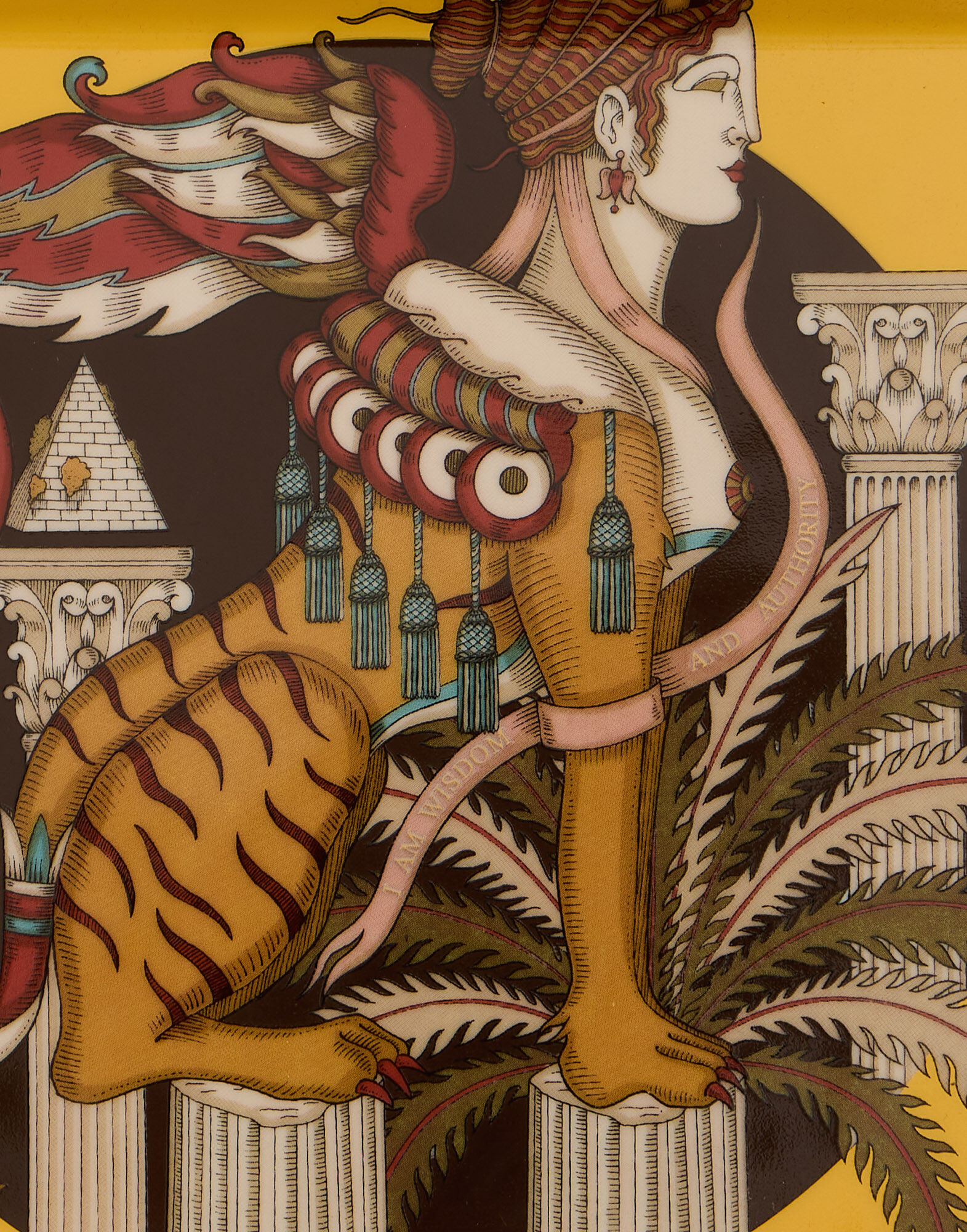 La DoubleJ Trinket Tray The Sphynx Saffron TRI0007CER001SPX01YE09