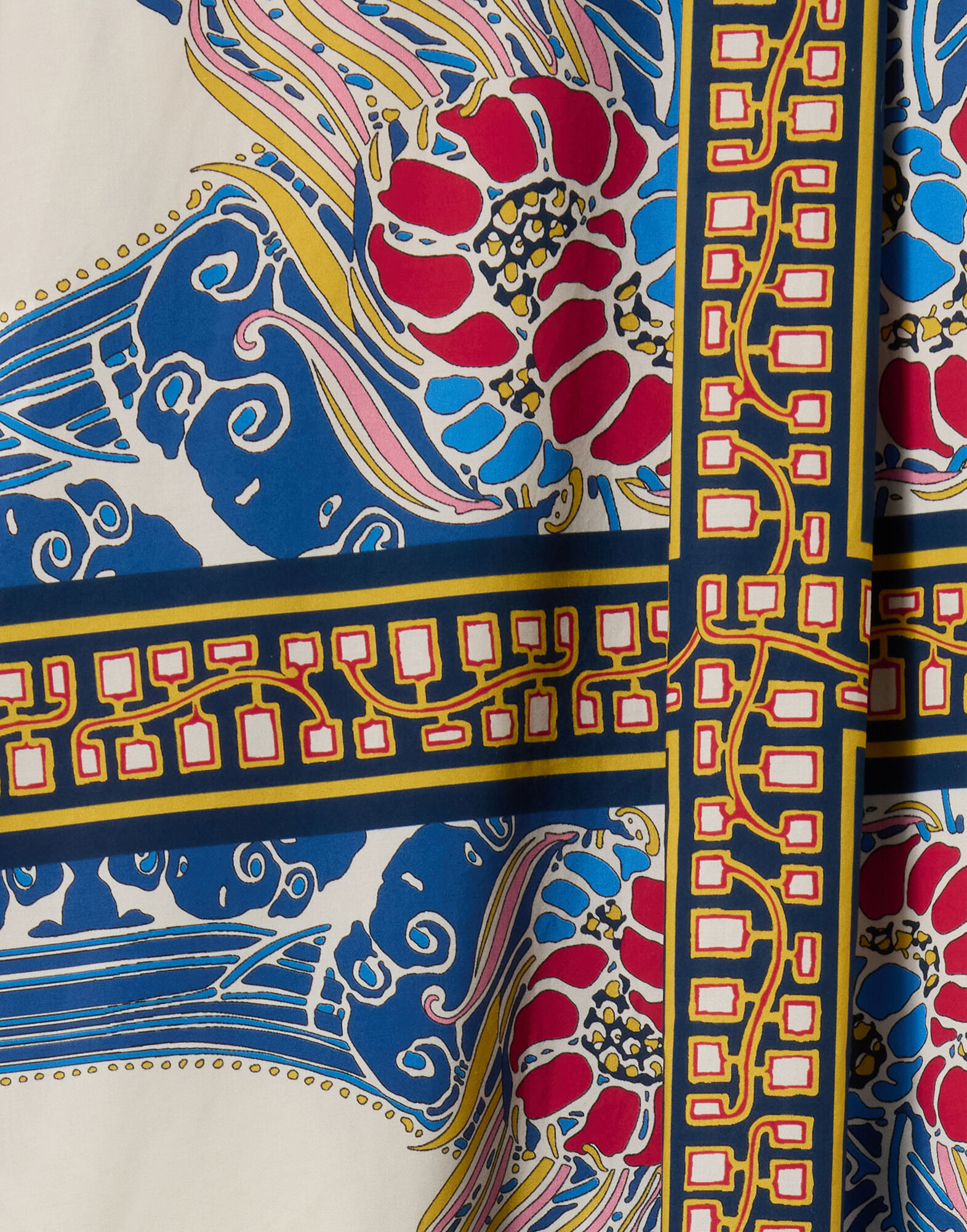 La DoubleJ Sundowner Tunic Lemuria Plac&eacute;e Blue DRE0924COT015LEM02BU03