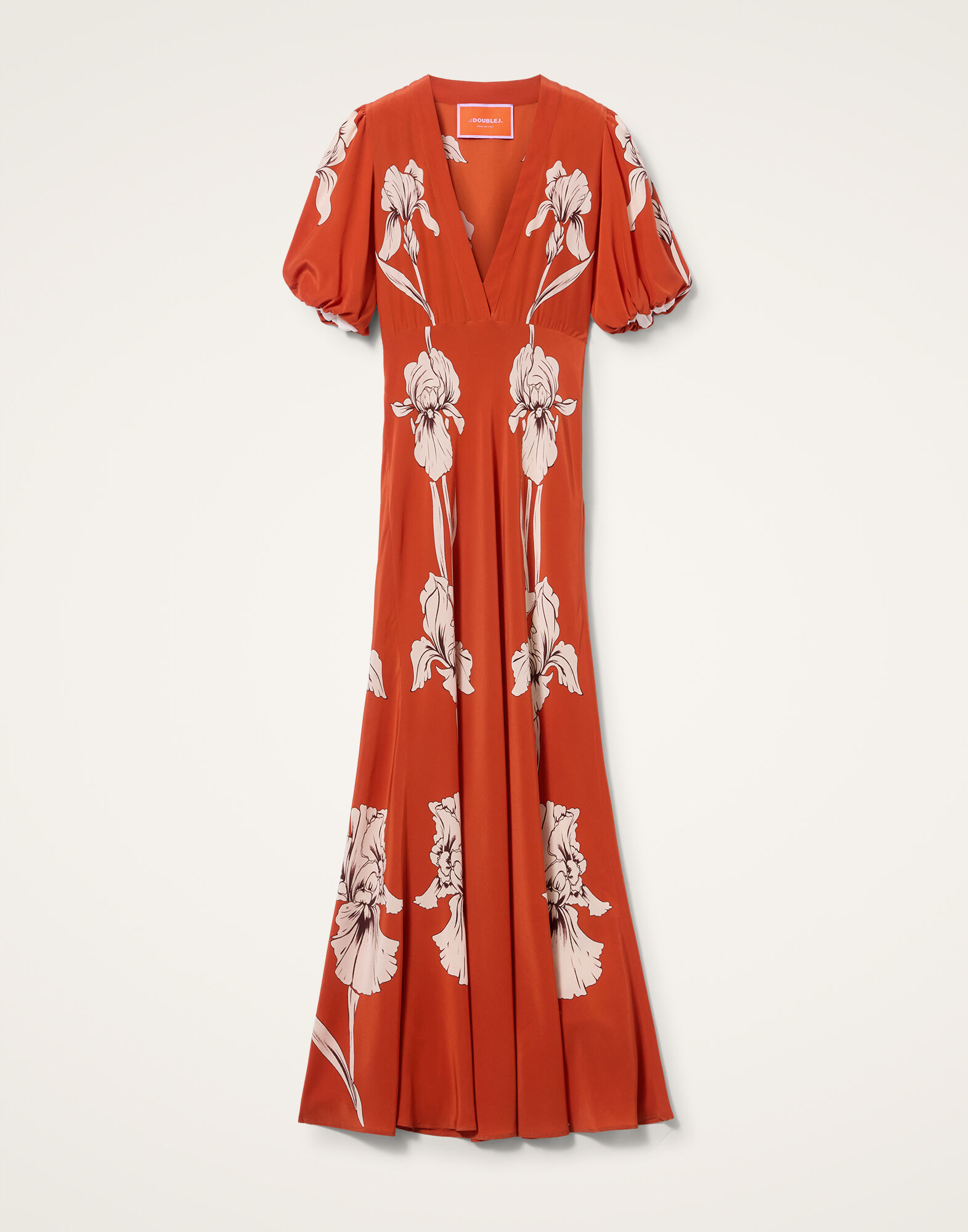 La DoubleJ Marlene Dress Iris Plac&eacute;e Dark Orange DRE0869CRE002IRS07OR03