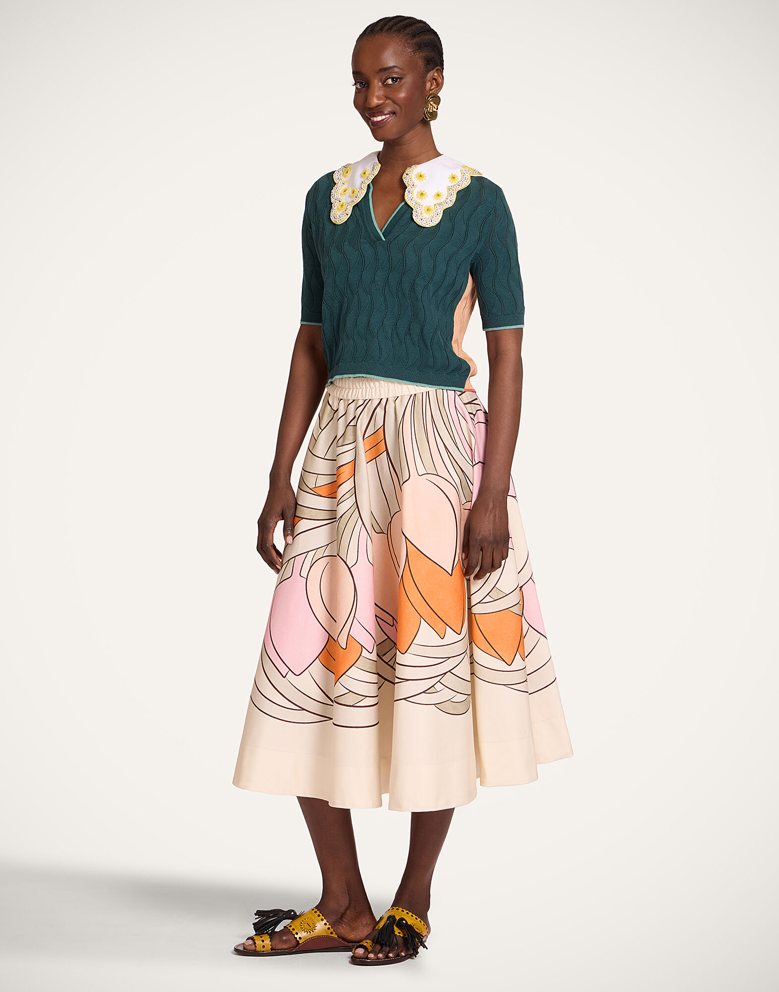 La DoubleJ Ballerina Skirt Tulip Plac&eacute;e Pale Pink SKI0199COT094TUL07PI02