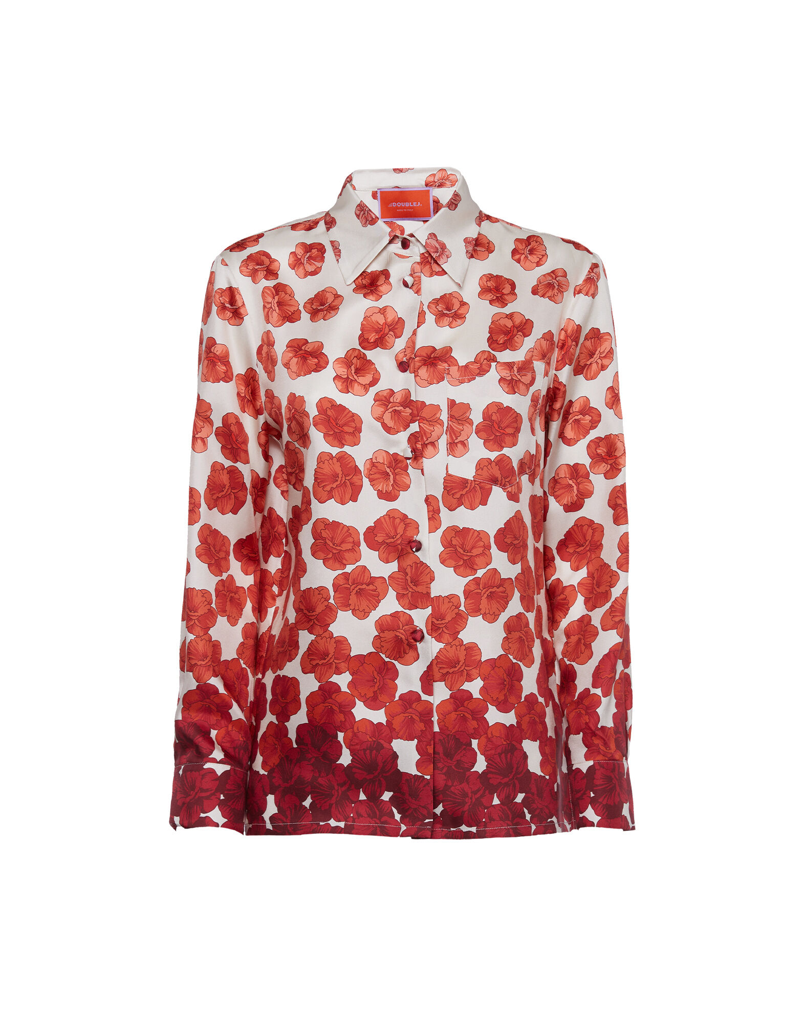 La DoubleJ Boy Shirt Haze Plac&egrave;e Red SHI0001SIL001HAZ01RE01