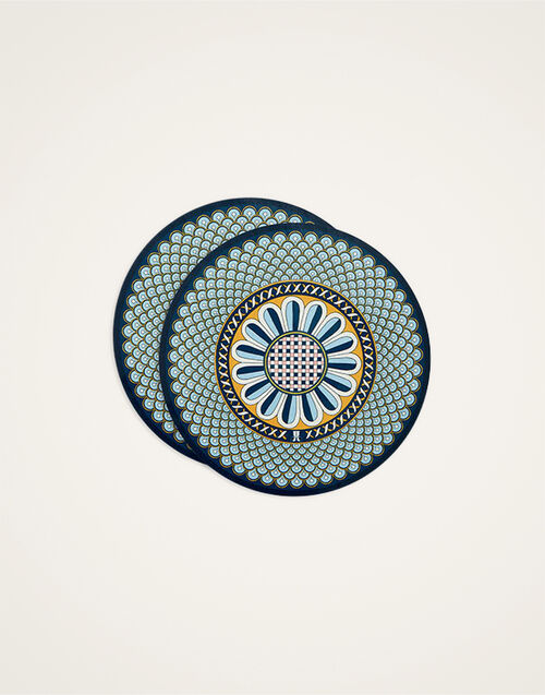 La DoubleJ Disk Placemats Set Of 2 Napoli Midnight Blue PMT0032CRK001NAP04BU04