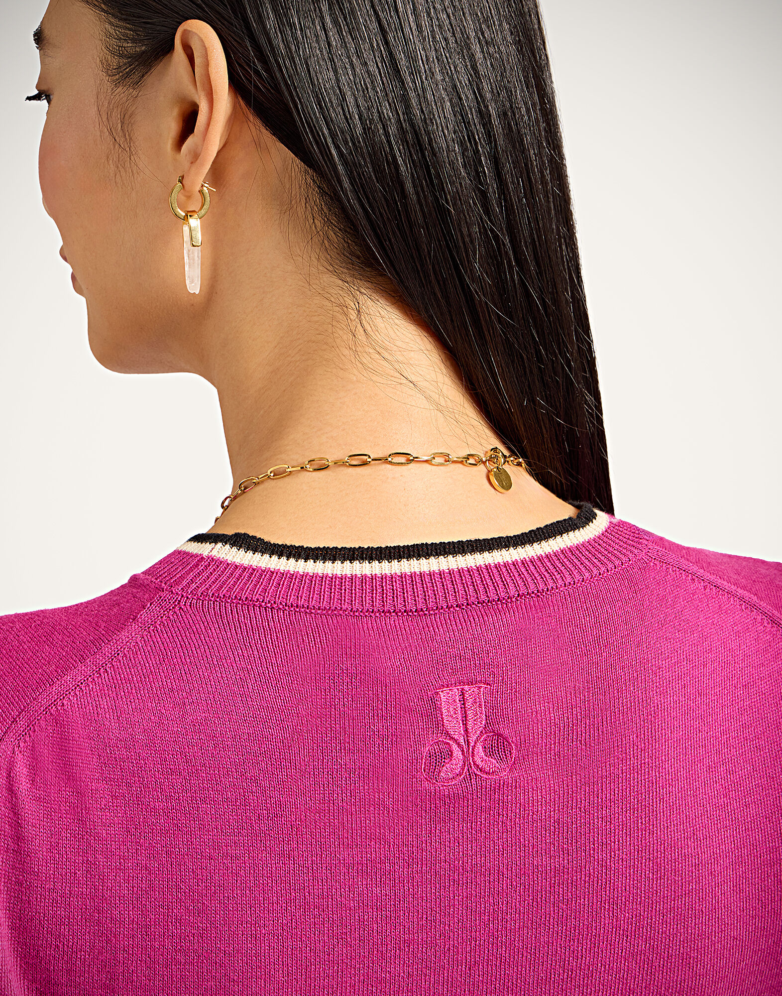 La DoubleJ Busy-bee Tee Solid Pink PUL0260KNI154SOLIDPI01