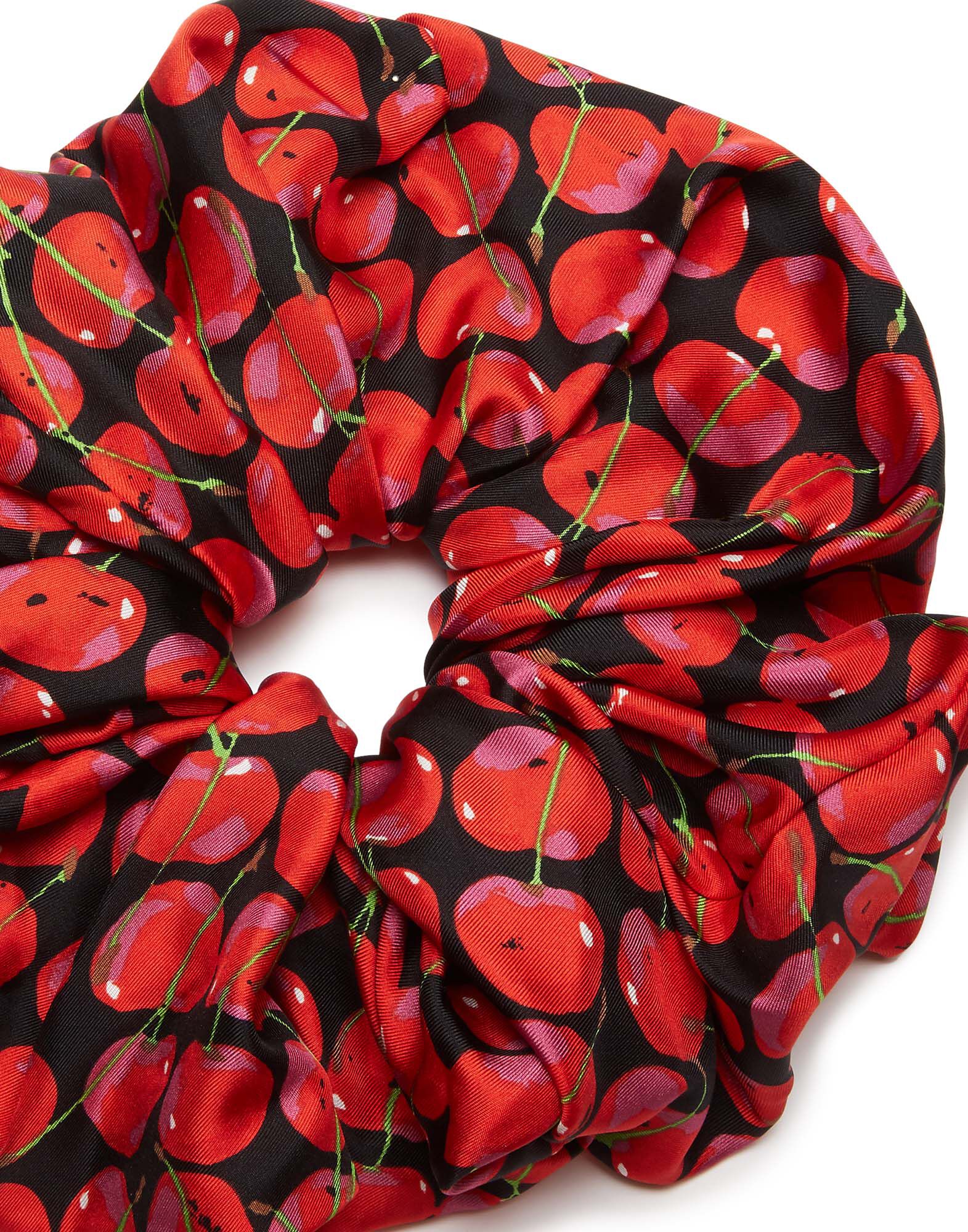La DoubleJ Giga Scrunchie Black Cherries SCR0003SIL001CHY0003