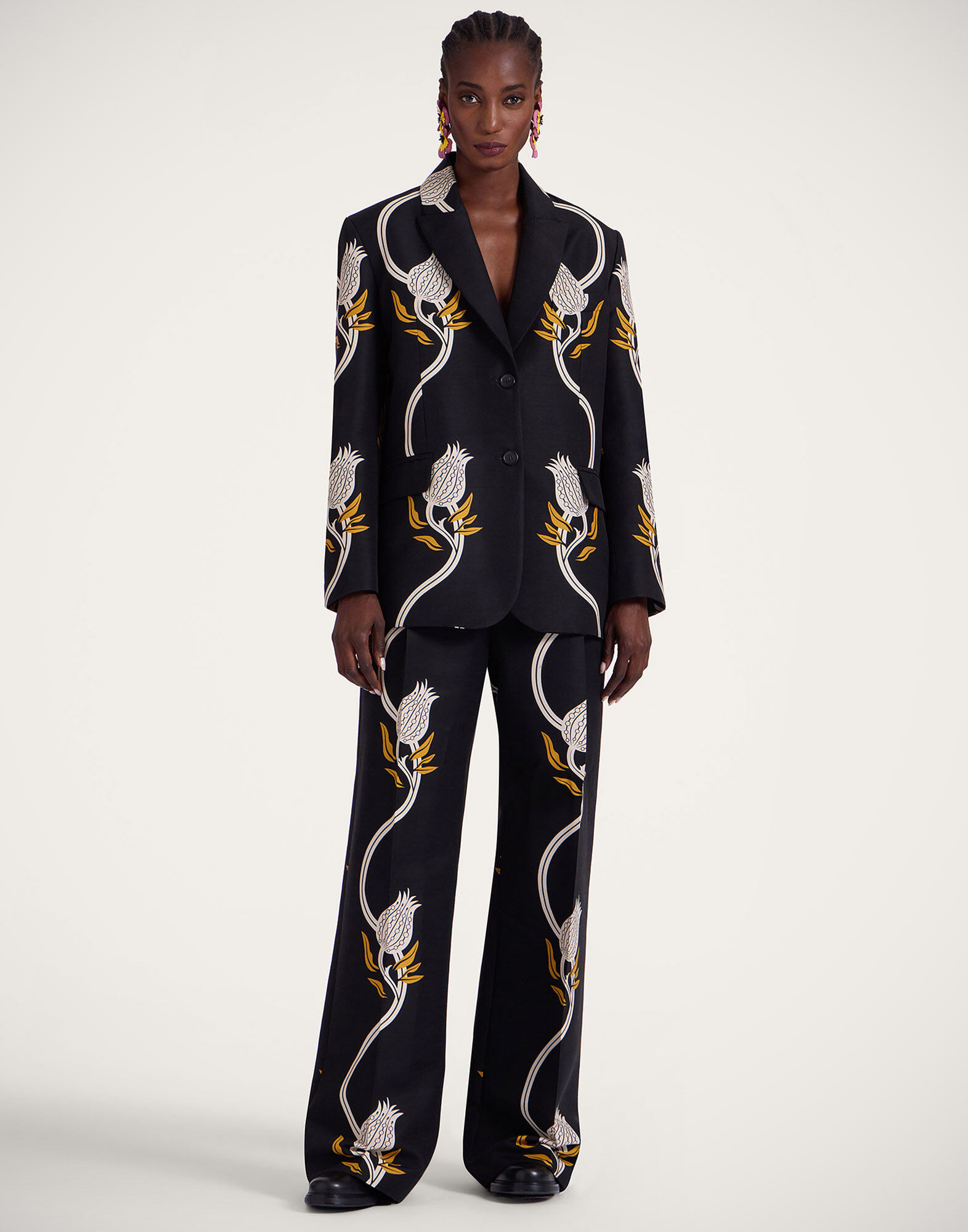 La DoubleJ Let Loose Pants Melograno Black & White TRO0149CAD001MEL01BL03