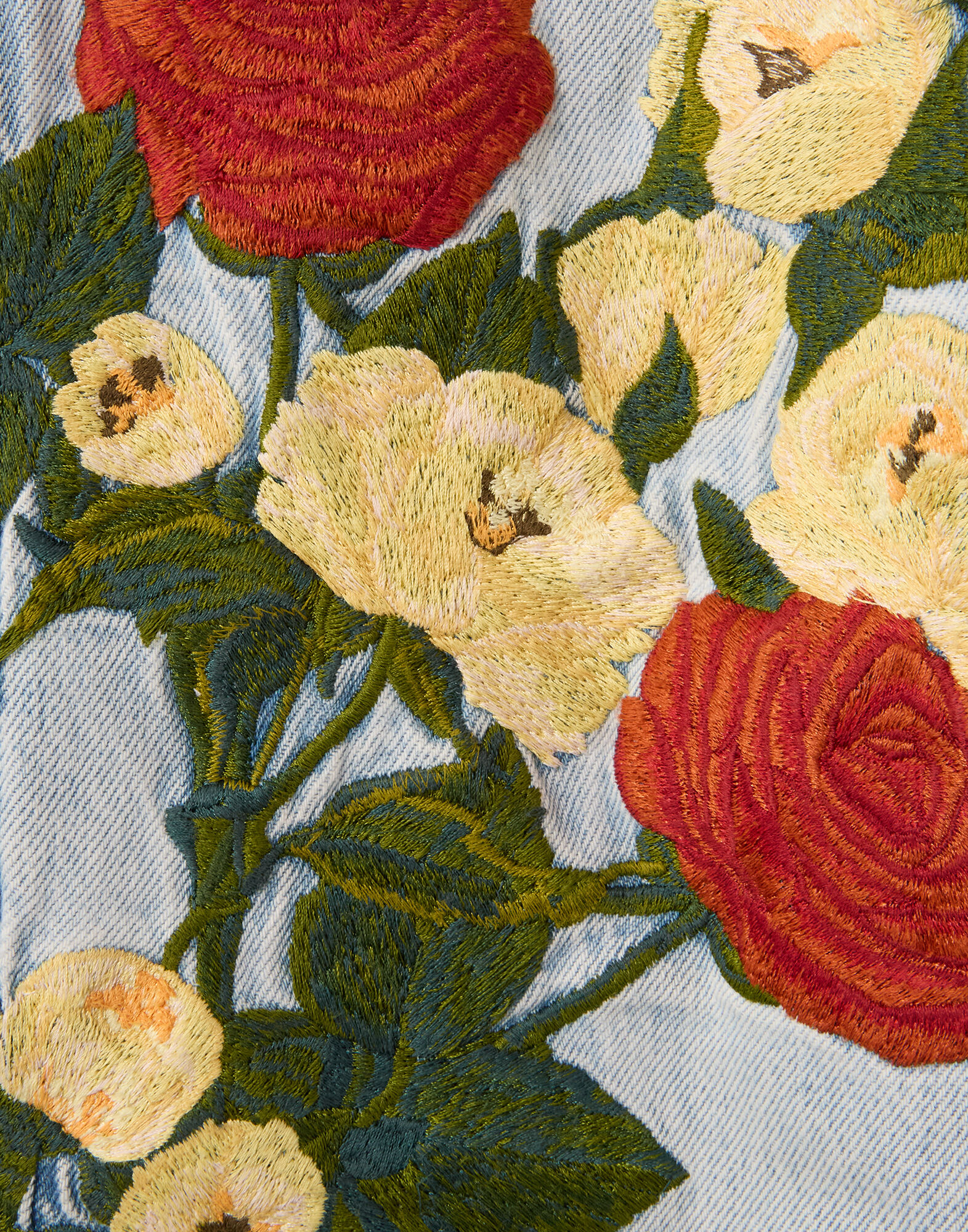 La DoubleJ The Barrel Jean Bloomy Multicolor Red & Yellow TRO0178DEN013VA384BU03