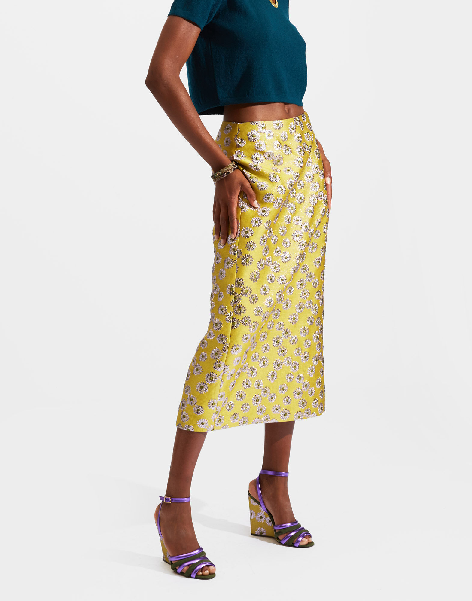 Pencil Skirt in Margarita for Women | La DoubleJ US