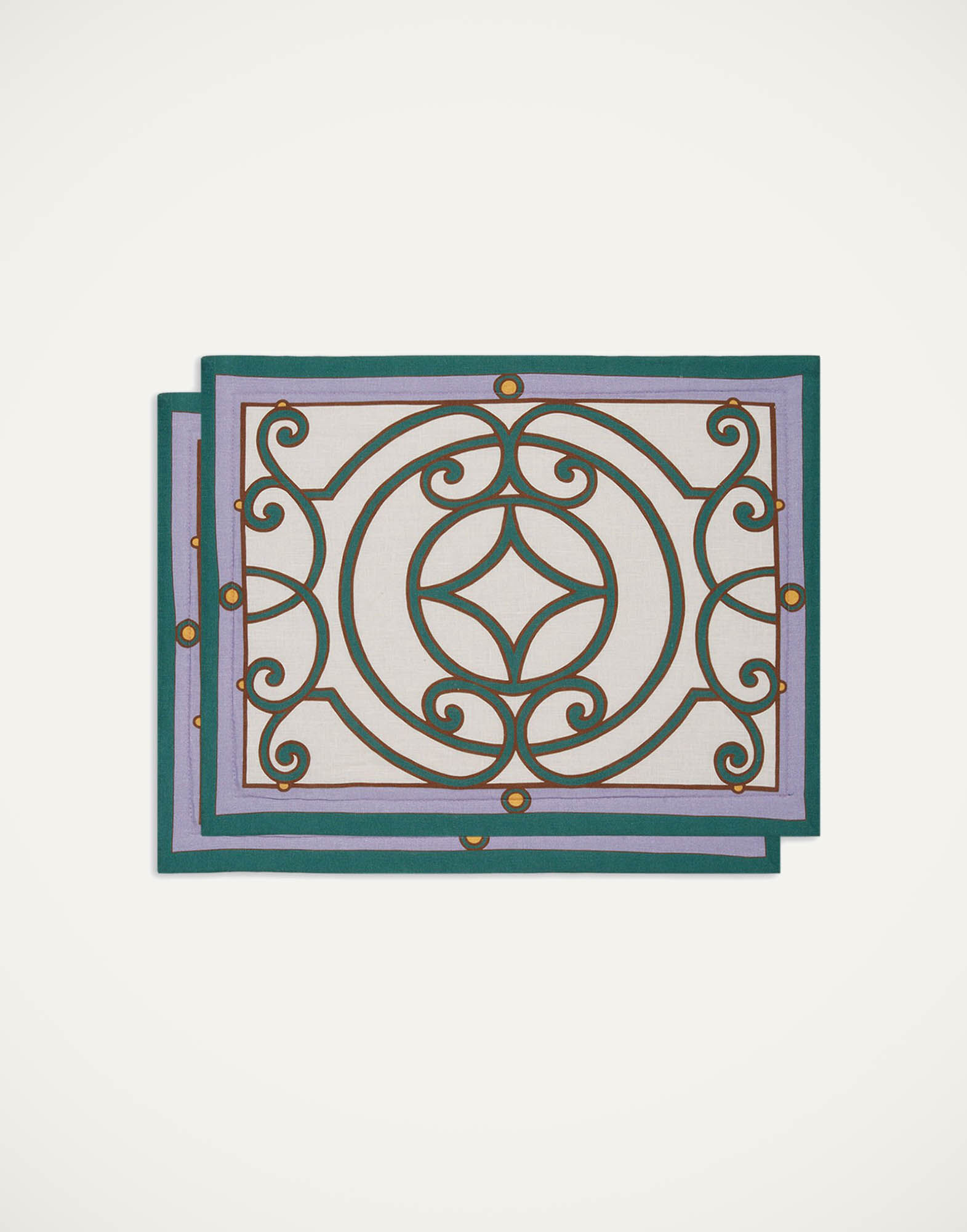 La DoubleJ Placemat Set Of 2 Cortile Ivory TBM0001LIN001CRL0010