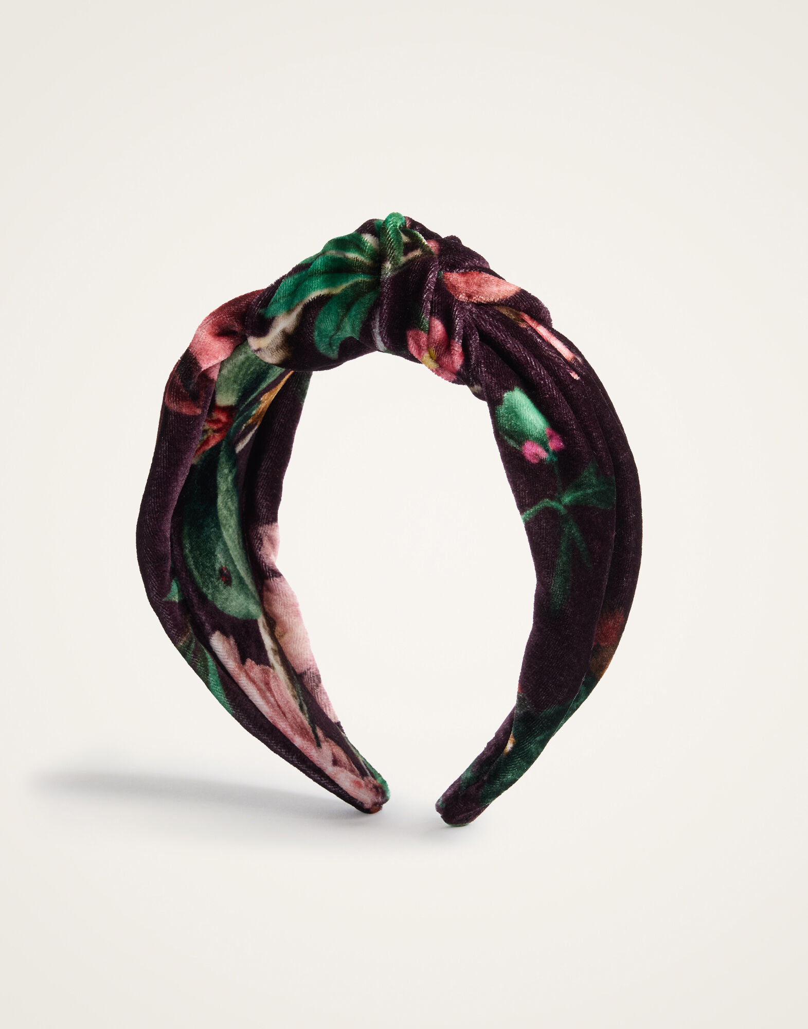 La DoubleJ Love Knot Headband Zooflora Burgundy HEB0015VEL018ZOF02RE02