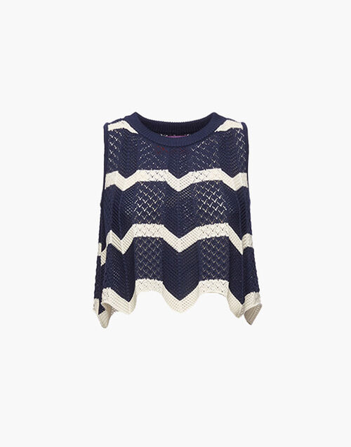 La DoubleJ Chevron Top Navy / Avorio PUL0145KNI079VA160BU06