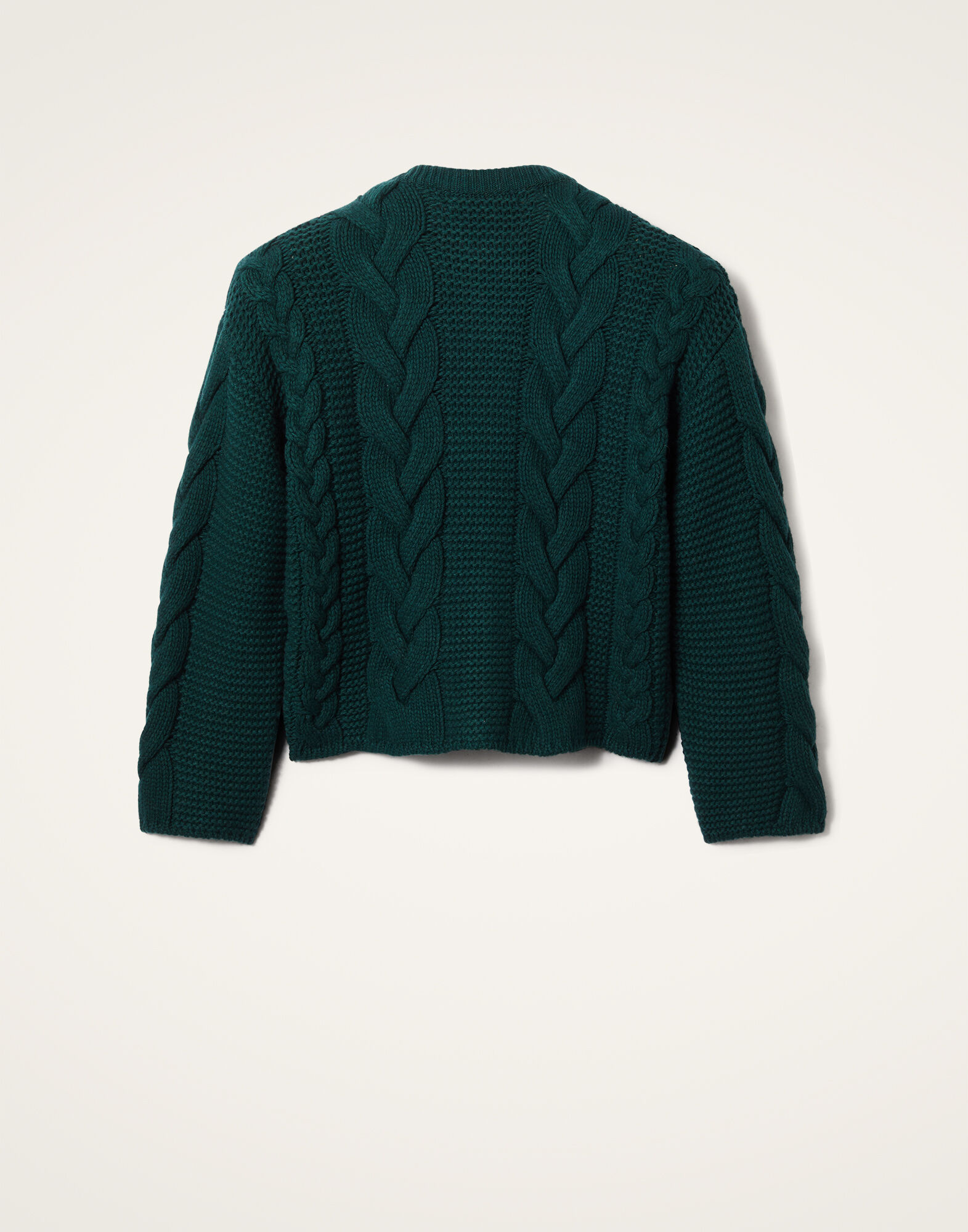Portrait Cardigan in Solid Green for Women | La DoubleJ US