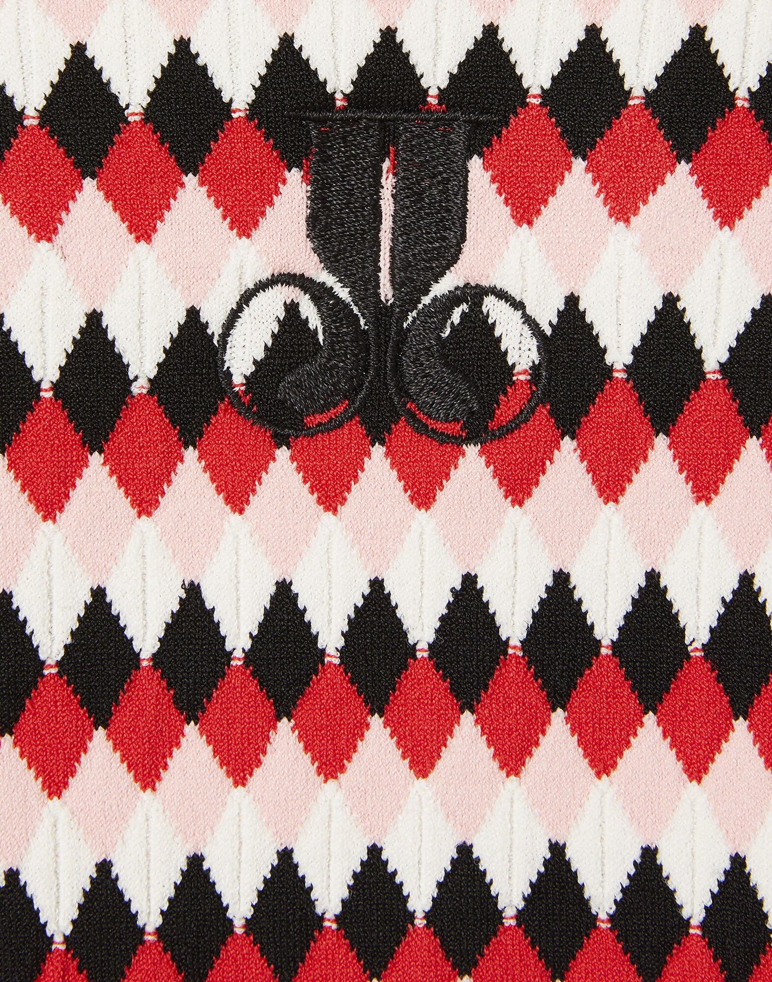 La DoubleJ Checkers Polo Multicolor Red & Pink PUL0268KNI159VA371PI01