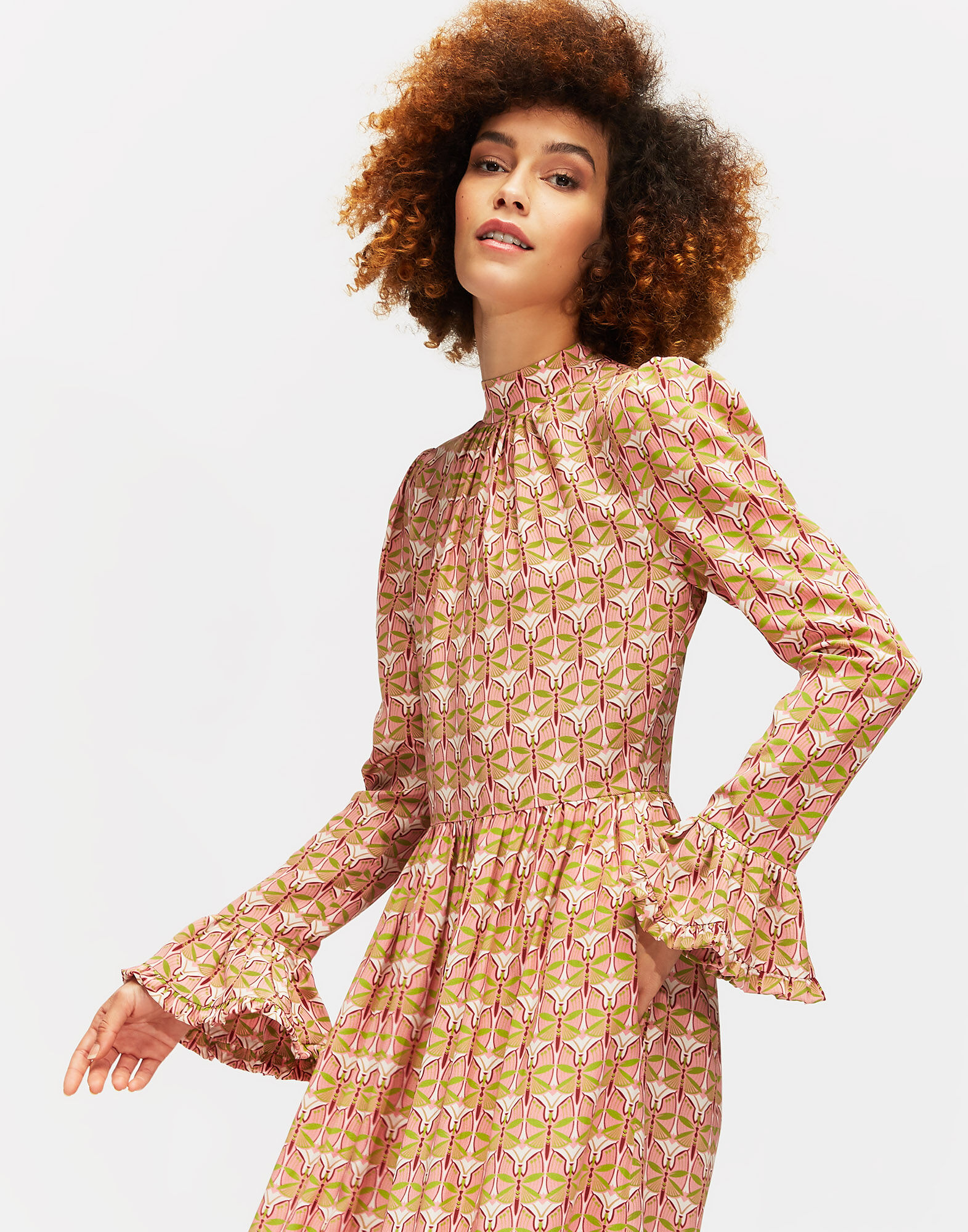 LaDoubleJ Visconti Dress Libellule Rosa DRE0041CRE001LIB0004