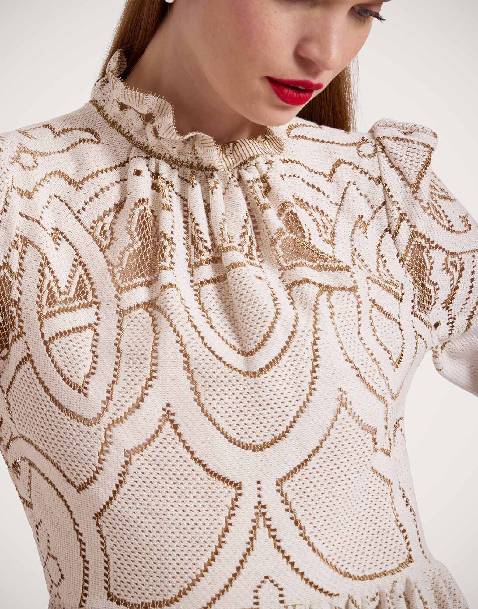 La DoubleJ Lacey Visconti Dress Solid White Smoke DRE0633EMB006SOLIDWH02