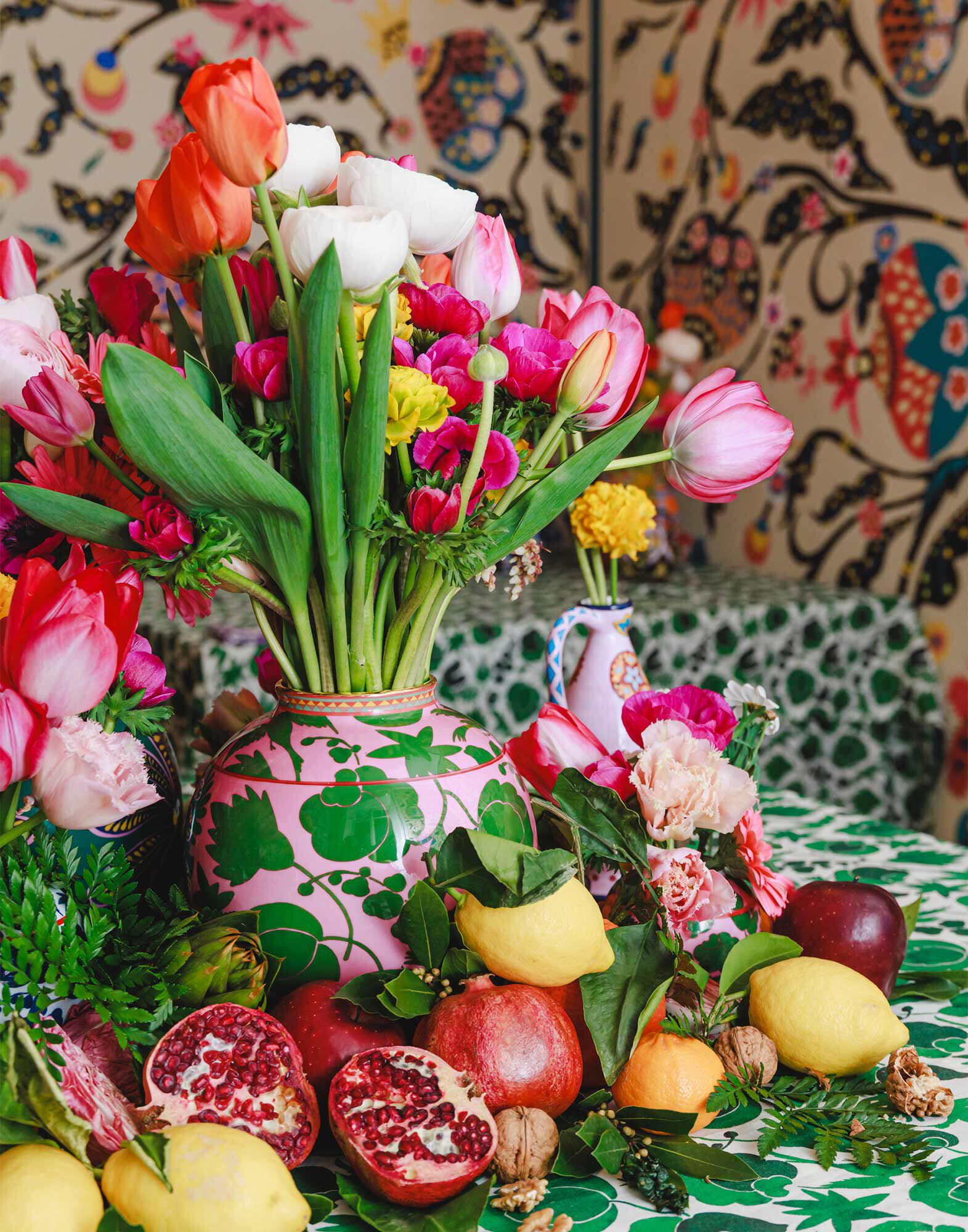 La DoubleJ Bubble Vase Wildbird Rosa/Verde VAS0003CER001CER0016