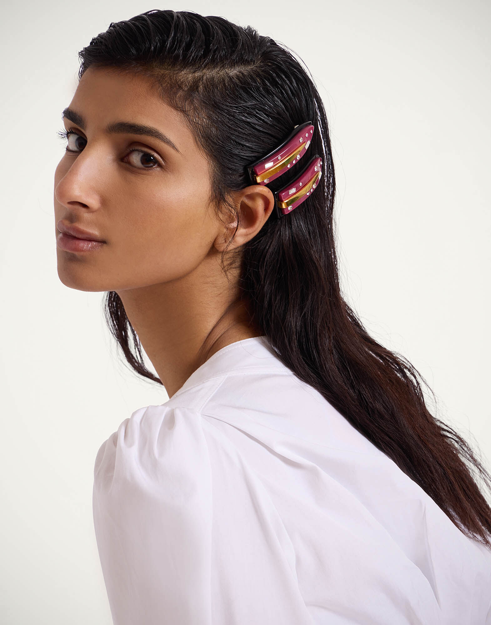 La DoubleJ Jazzy Salon Clip Solid Purple CLI0001POL008SOLIDPU01