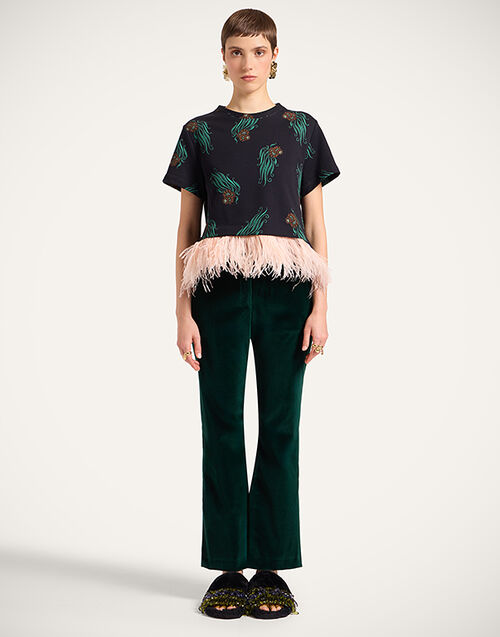 La DoubleJ 24/7 Pants Solid Blue Petrol TRO0069VEL011SOLIDBU05