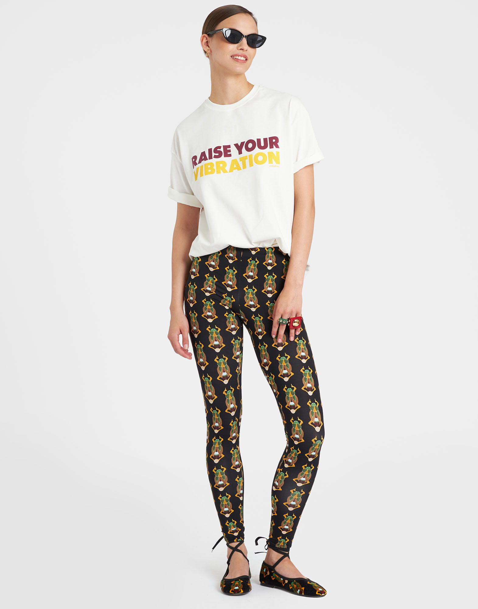 La DoubleJ Leggings Scarab Black TRO0013JER005SCA01BL01