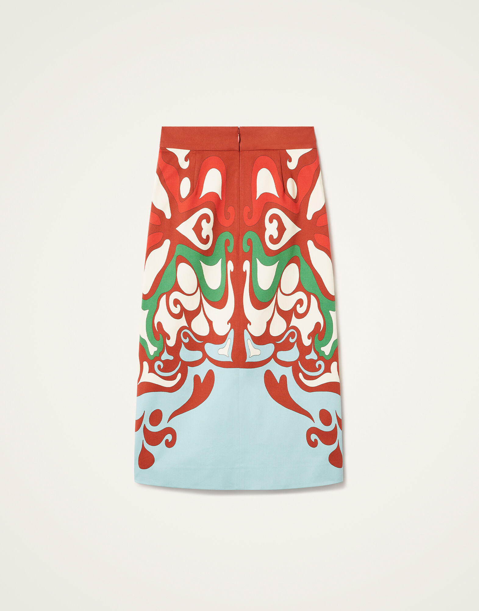 La DoubleJ Baia Skirt Phoenix Plac&eacute;e Light Blue SKI0081COT037PHO01BU01