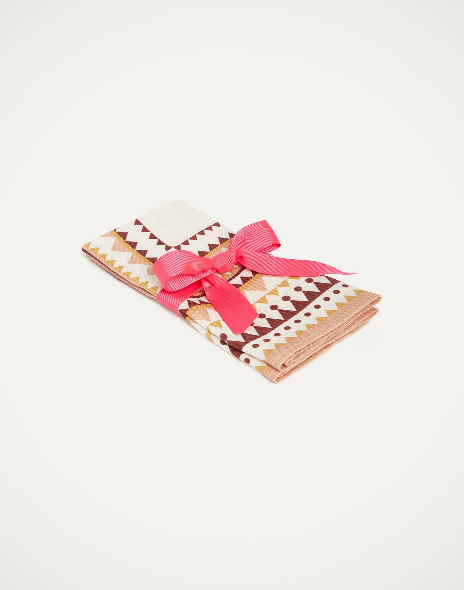 La DoubleJ Large Napkins Set Of 2 Doric Plac&eacute;e Pink NAP0006LIN001DOR01PI05