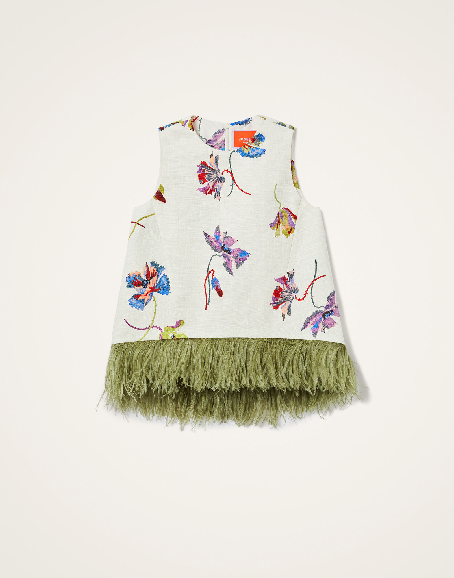 La DoubleJ La Scala Top Infiorata White TOP0013COT005INF01WH01