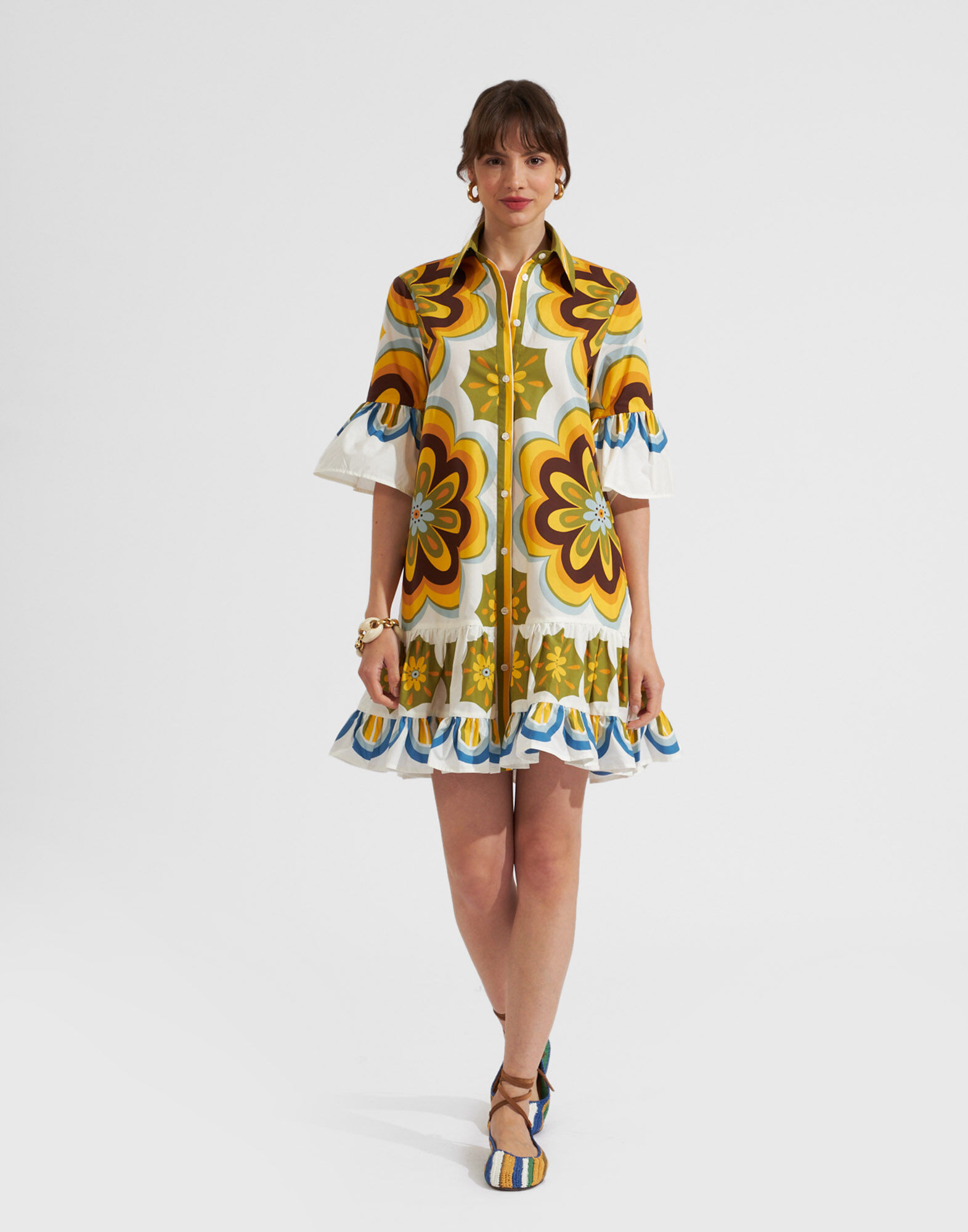 La DoubleJ Choux Dress Ciccio Plac&eacute;e DRE0205COT015CIC01YE03