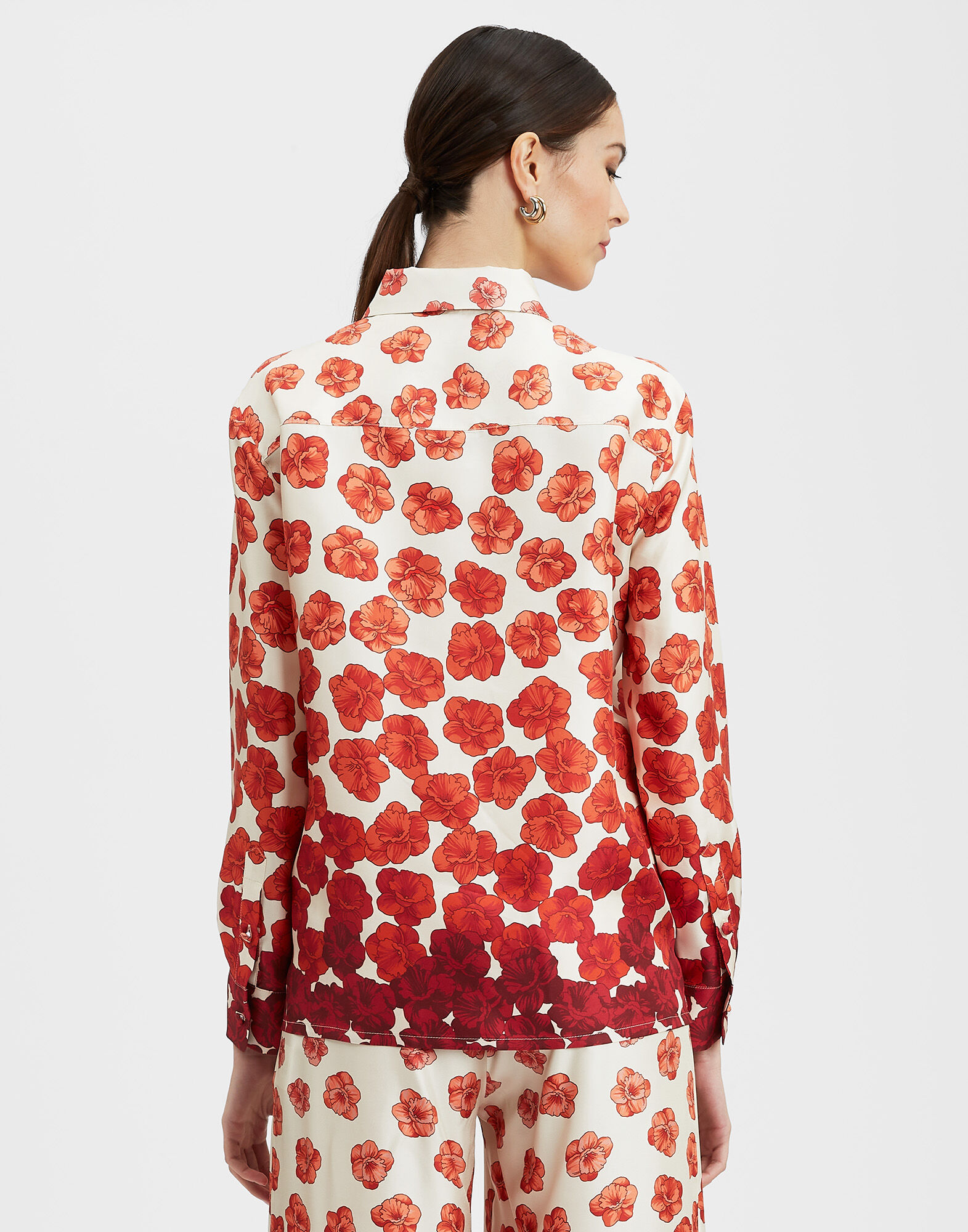 La DoubleJ Boy Shirt Haze Plac&egrave;e Red SHI0001SIL001HAZ01RE01