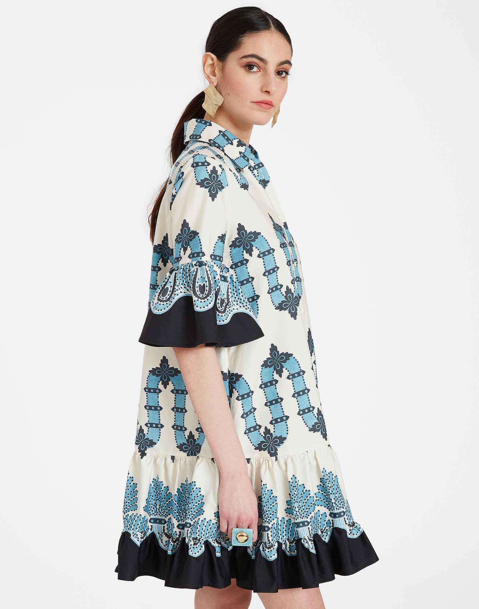 La DoubleJ Choux Dress Scirocco Plac&eacute;e Ivory DRE0193COT039SCI03WH04