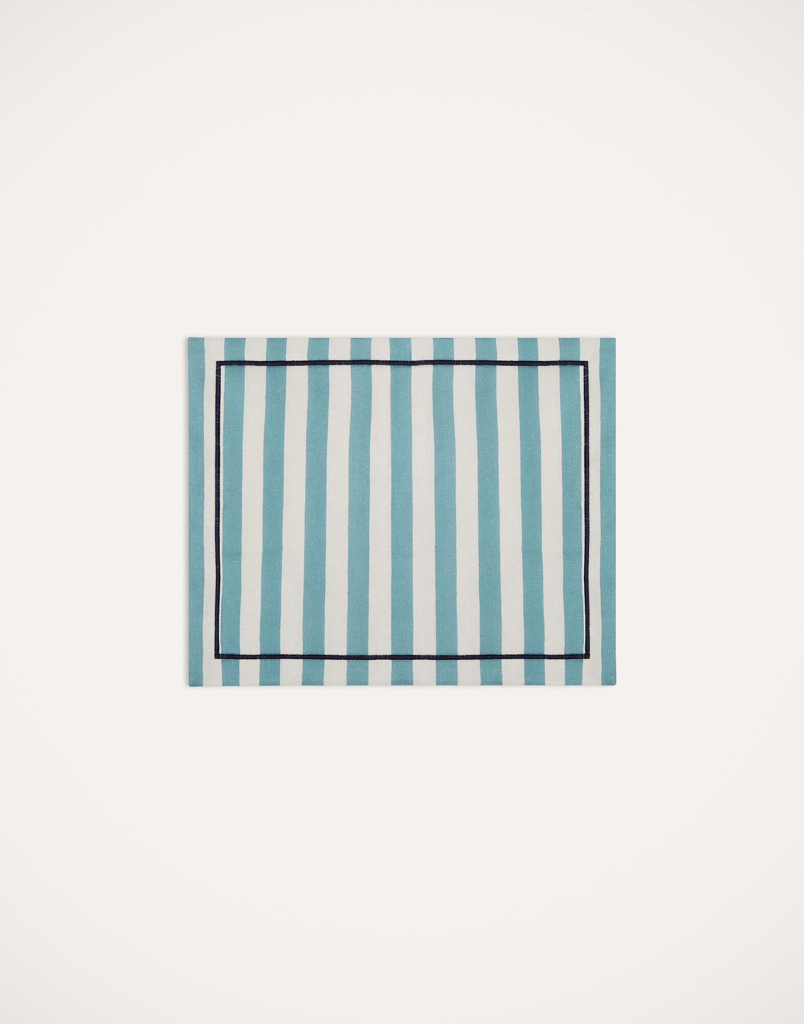 La DoubleJ Placemat Set Of 2 Riviera Sky Blue PMT0006LIN001RIV05BU10