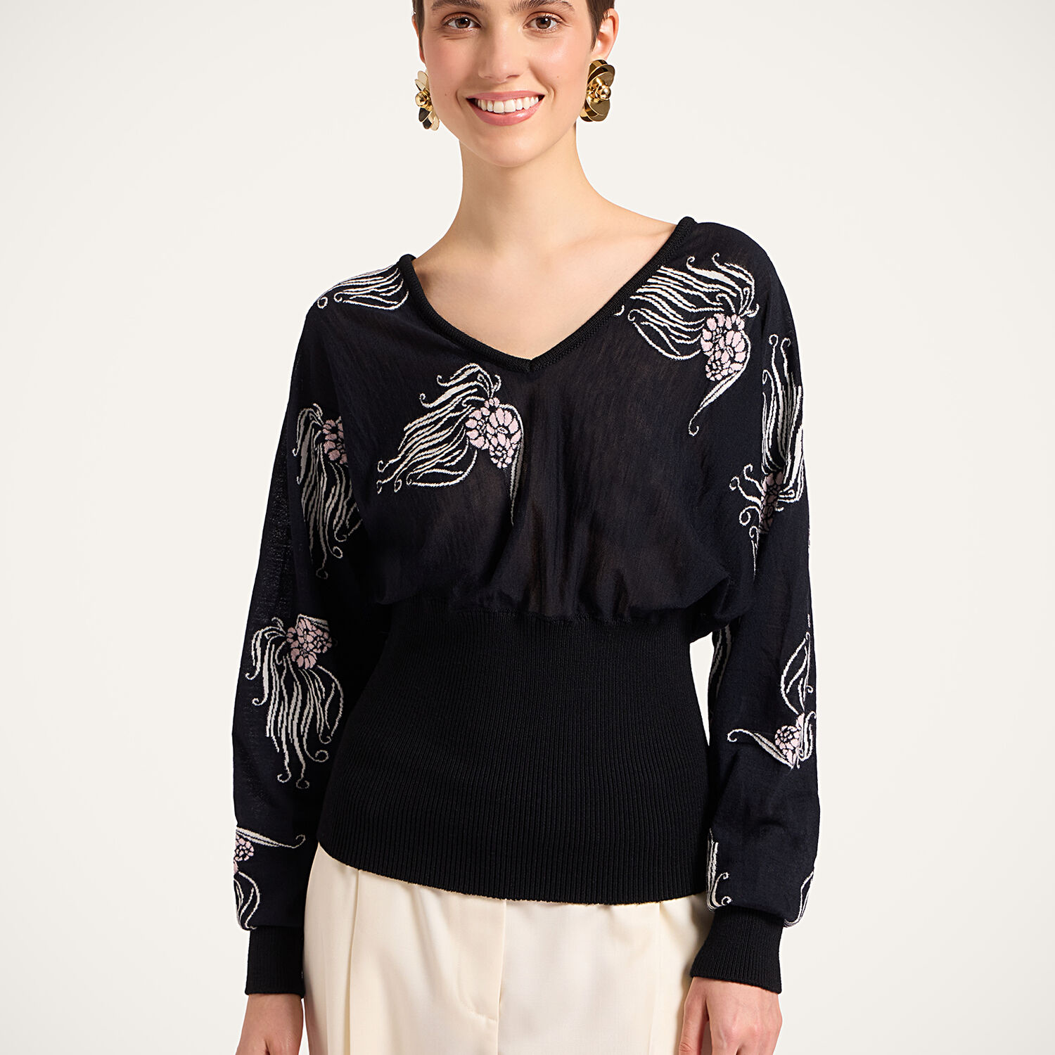 La Double J Winged Knit Top