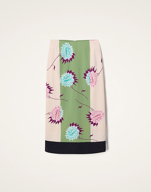 La DoubleJ Pencil Skirt Derby Plac&eacute;e Multicolor SKI0022VIS011DER03MU01