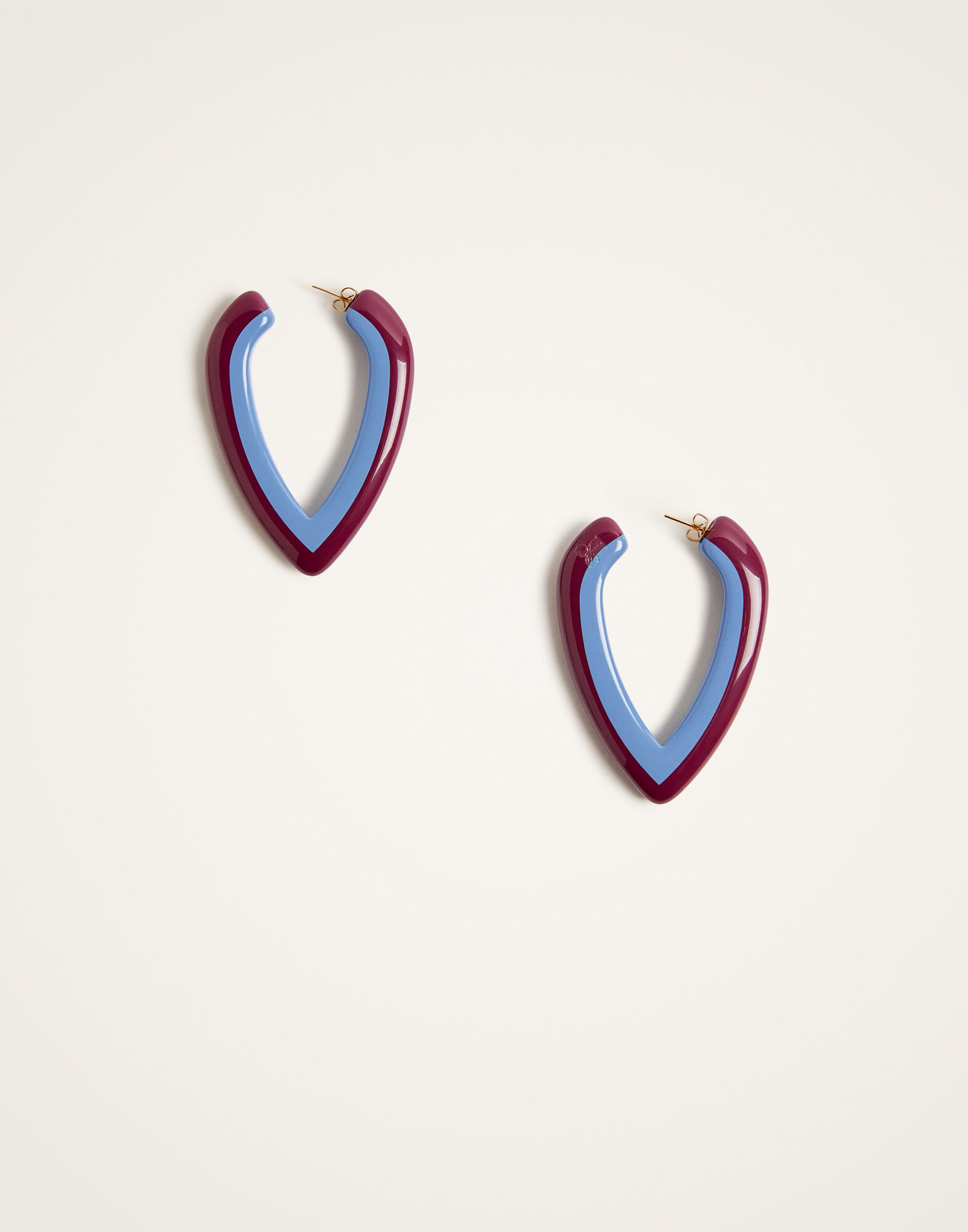 La DoubleJ Dew Earrings Bicolor Bicolor Light Blue & Purple EAR0056POL008BIC01BU01