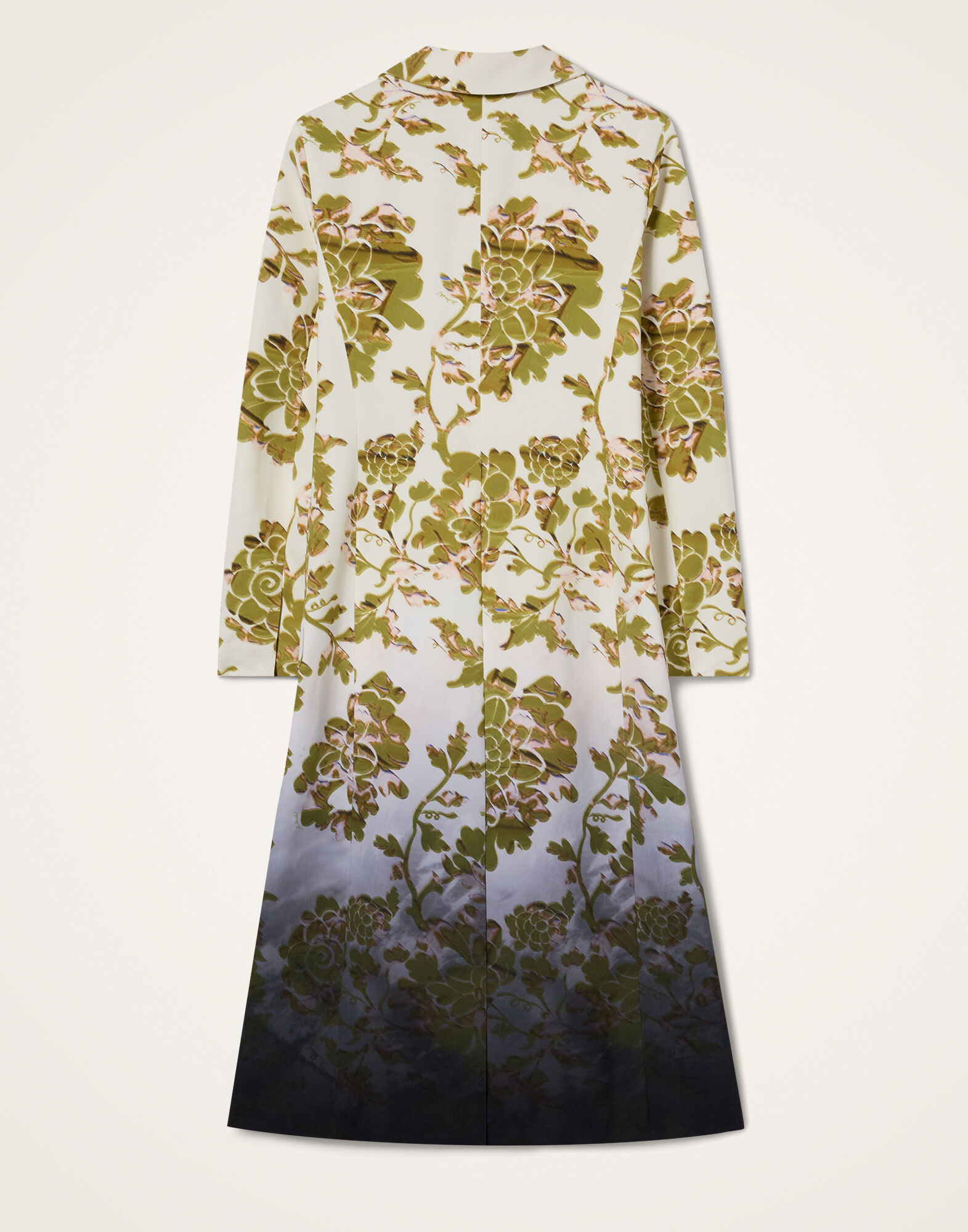 La DoubleJ Duster Coat Oasis Ombr&eacute; Plac&eacute;e Green & Black JAC0203SAB001OAO01GR02