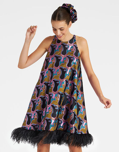 La DoubleJ La Fenice Mini Dress Spritz Blue Petrol DRE0623JCQ040SPR03BU05