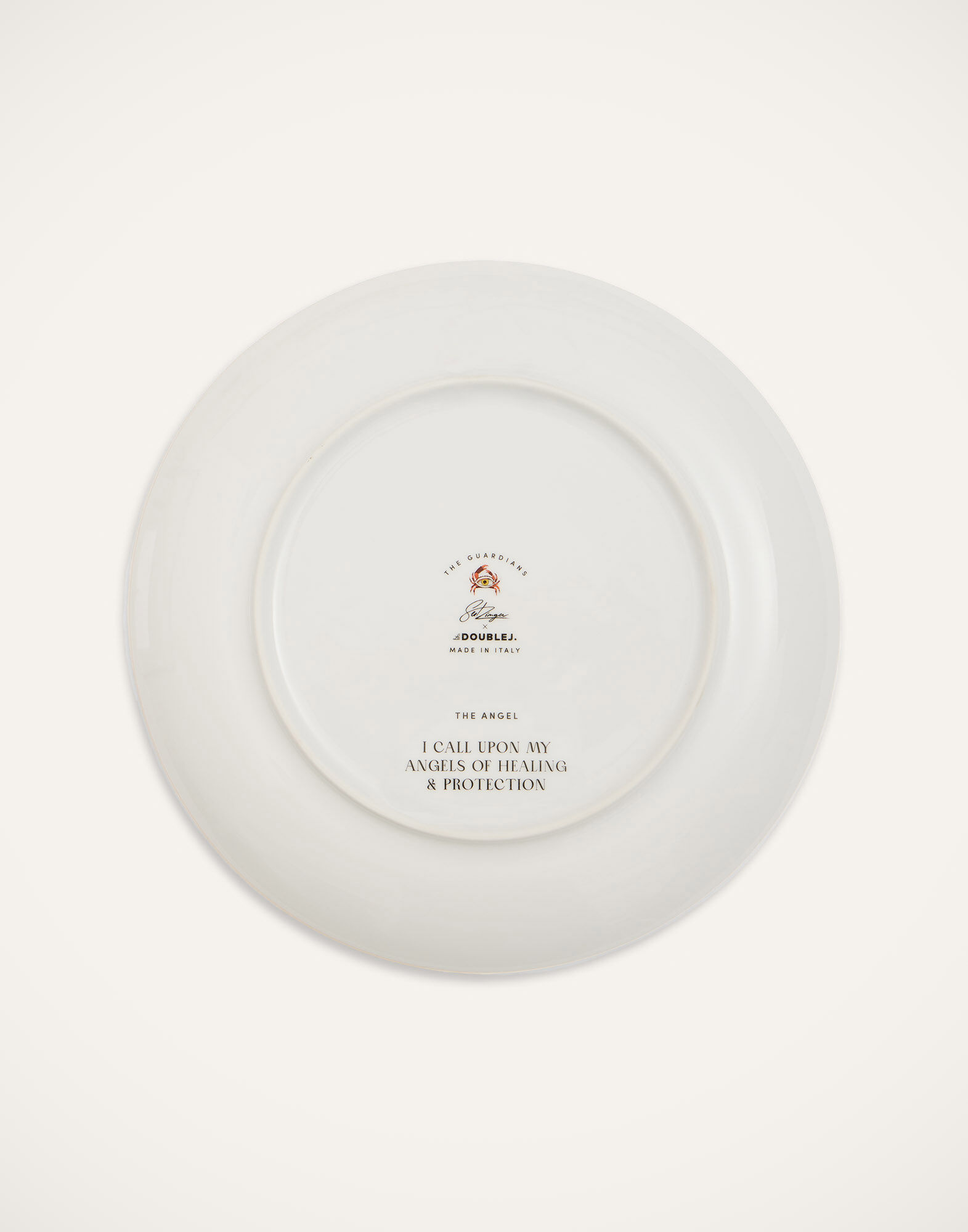 La DoubleJ Decorative Plate The Angel Brown DPL0001CER001ANG01BR11