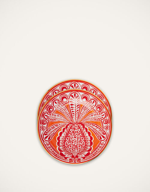 La DoubleJ Dessert Plate Set of 2 Big Pineapple Arancio DIS0031CER001PNP0011