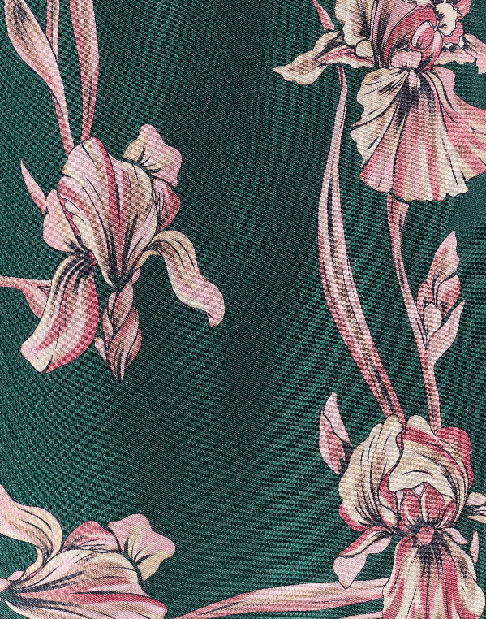 La DoubleJ Sarong Skirt Iris Plac&eacute;e Dark Green SKI0122SIL006IRS07GR03