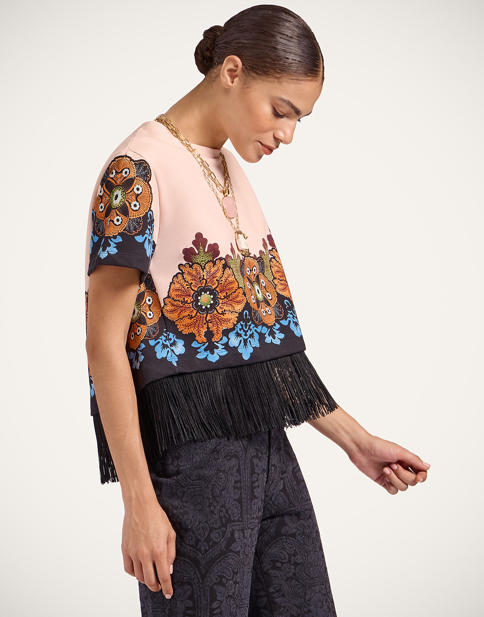 La DoubleJ La Scala Tee Bounty Plac&eacute;e Orange TSH0064JER040BOU01OR02