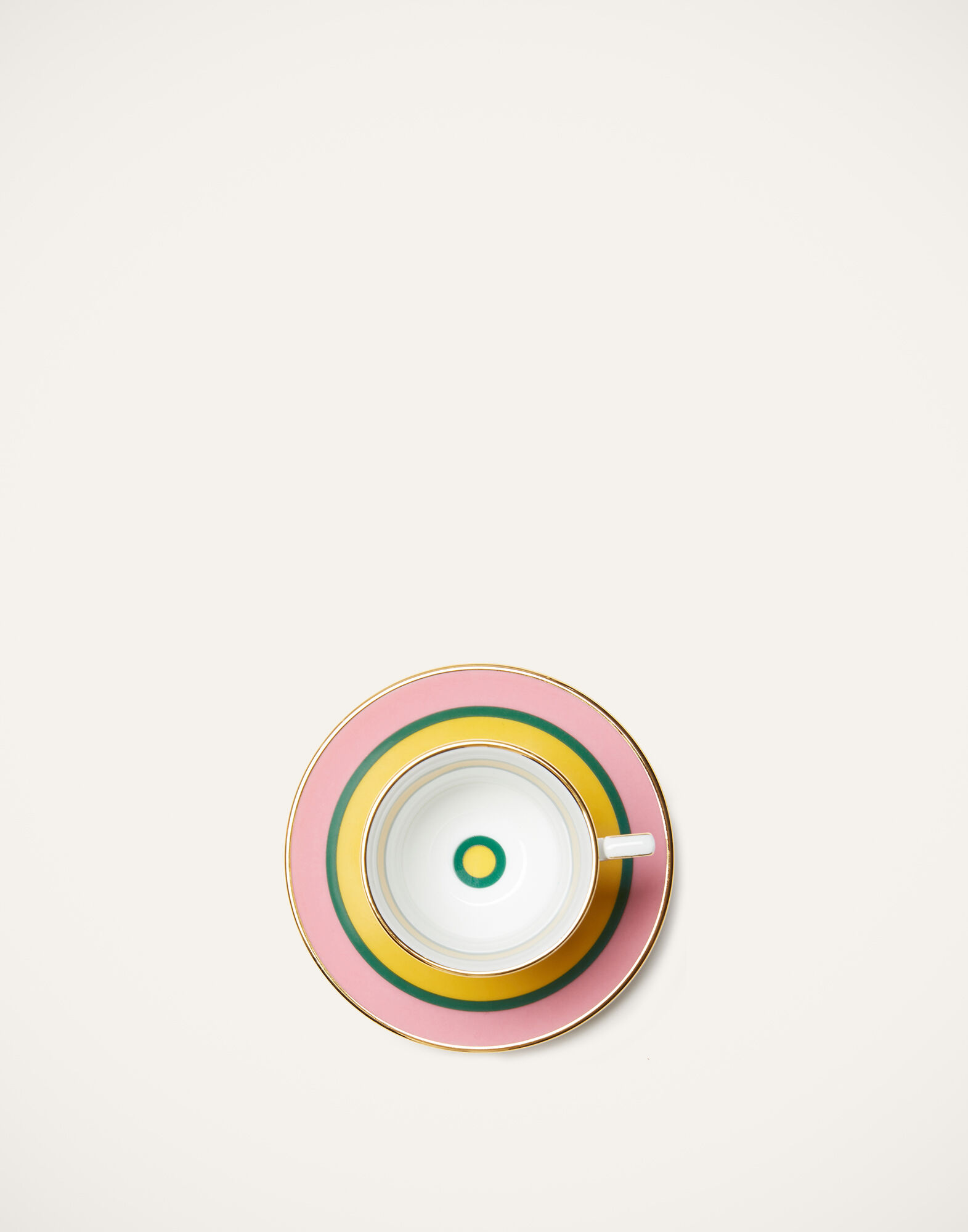 La DoubleJ Espresso Cup & Saucer Set of 2 Rainbow Giallo DIS0007CER001RAI0001